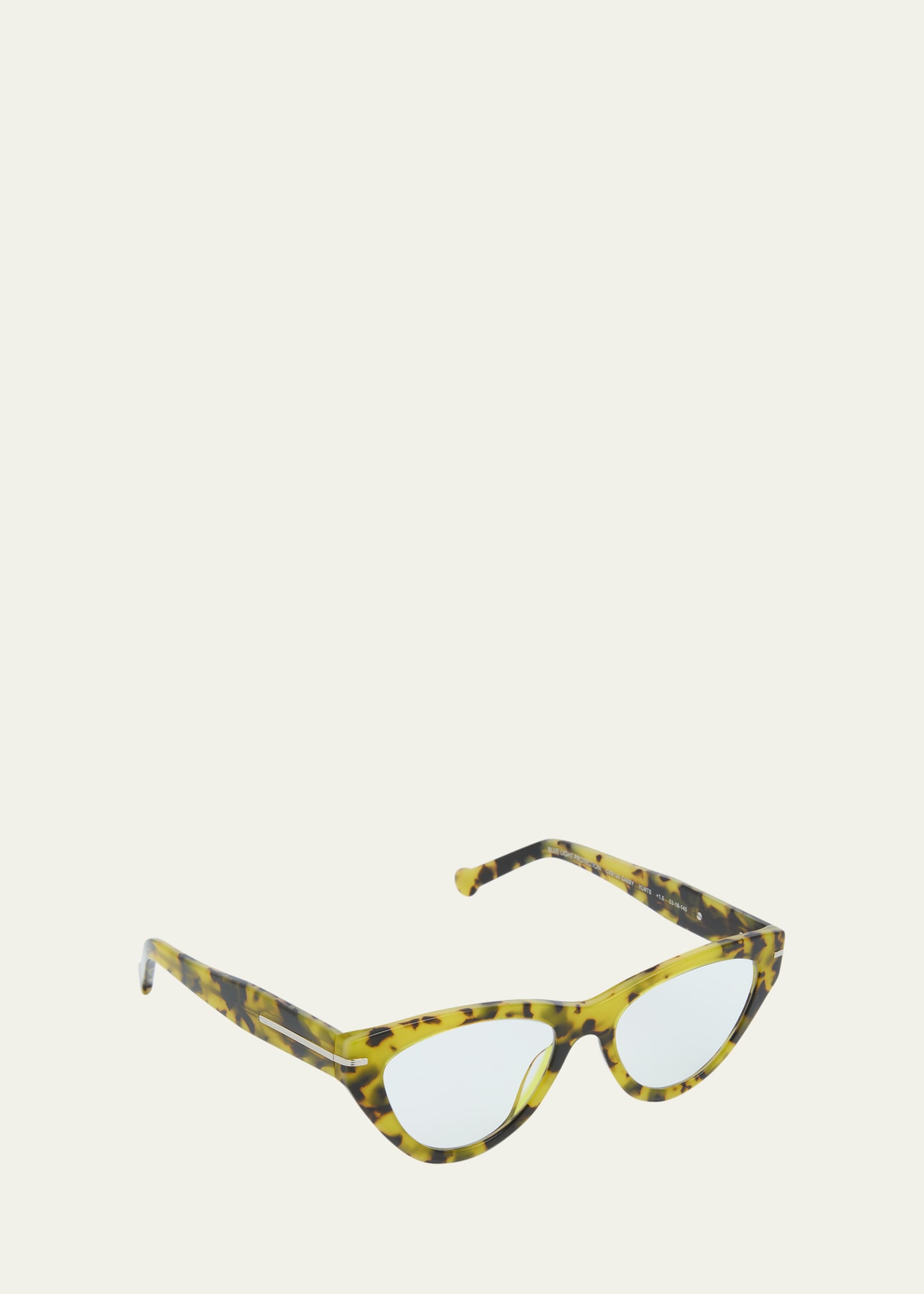 Colors In Optics Cxb129 Ylwts Blue Blocking Acetate Cat-eye Glasses In Yellow Tortoise