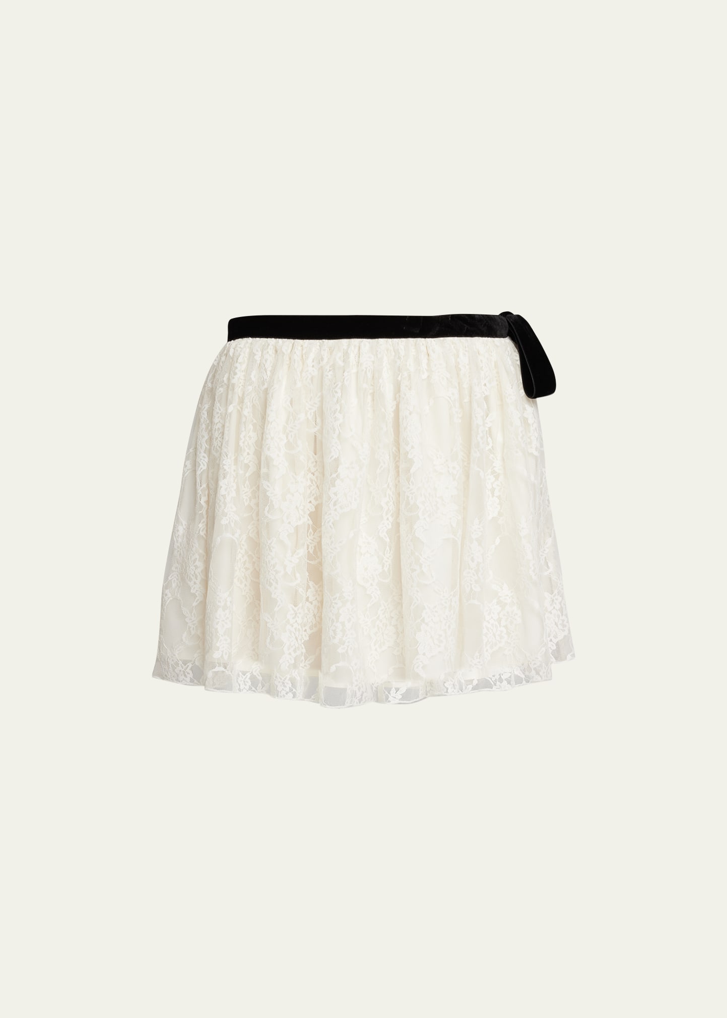 Dame Side-Tie Lace MIni Skirt