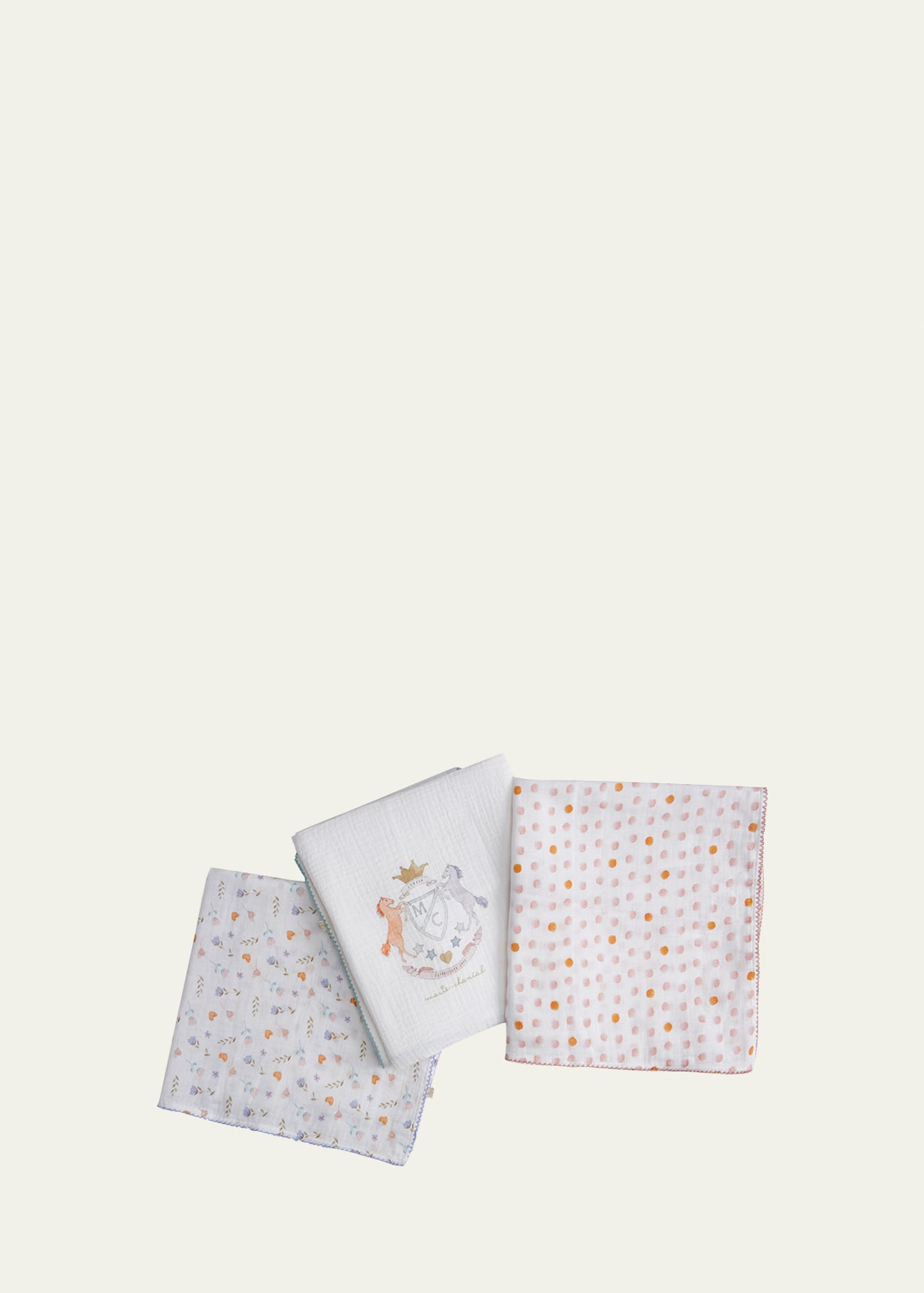 Marie Chantal Kid's Printed Muslin Cloths, Set of 3