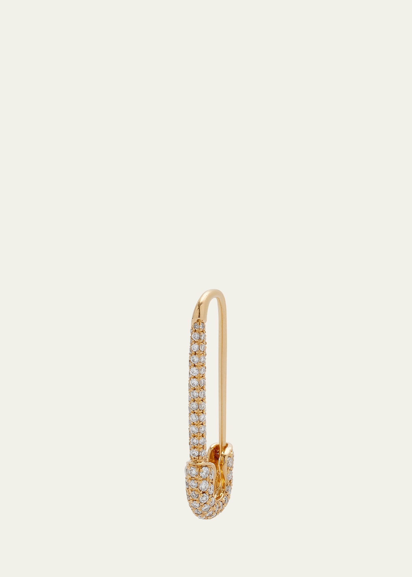 Anita Ko 18K Yellow Gold Diamond Pave Safety Pin Earring, Single, Left