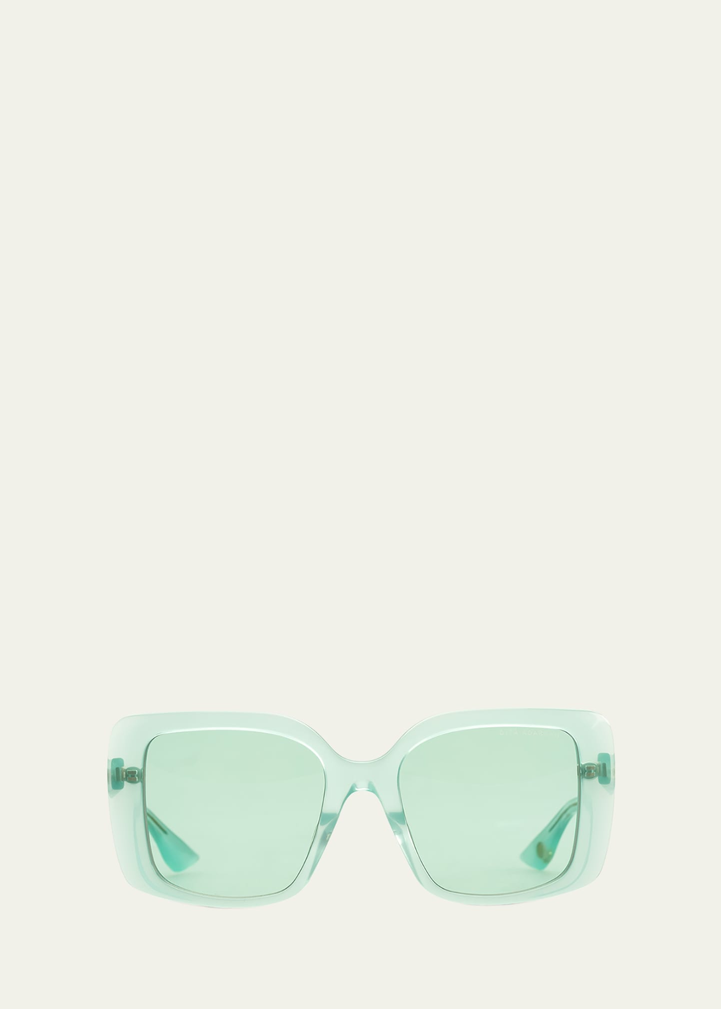 Dita Adabrah Oversized Square Acetate Sunglasses In Green Beach Glass