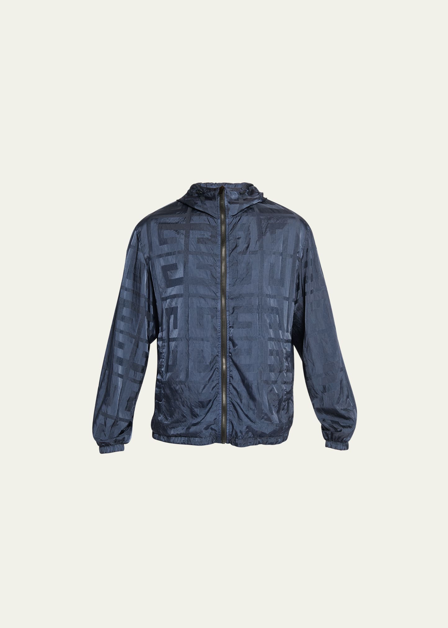 Givenchy 4g-jacquard Nylon Windbreaker Jacket In Navy
