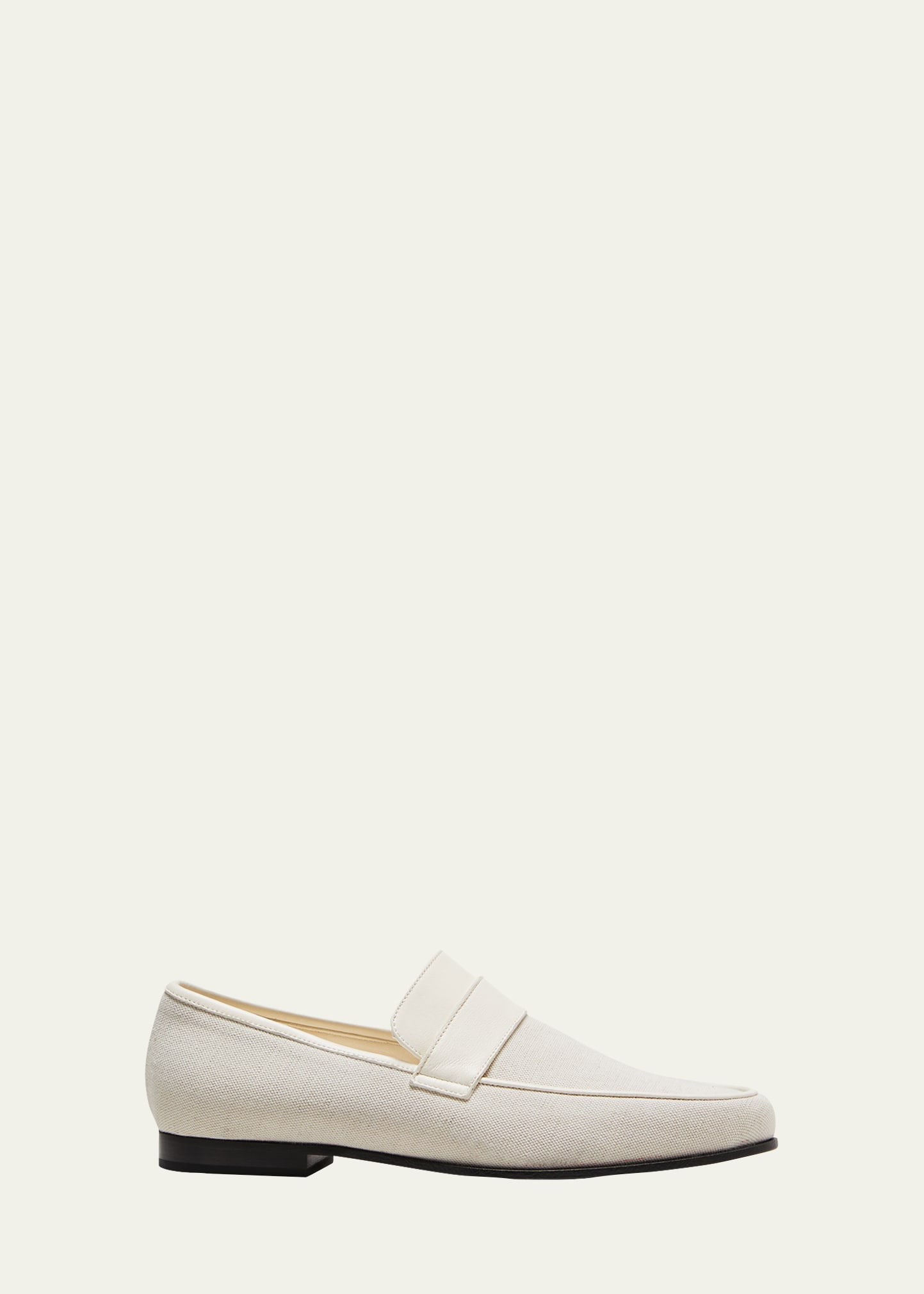 Shop Totême The Canvas Penny Loafers In Black