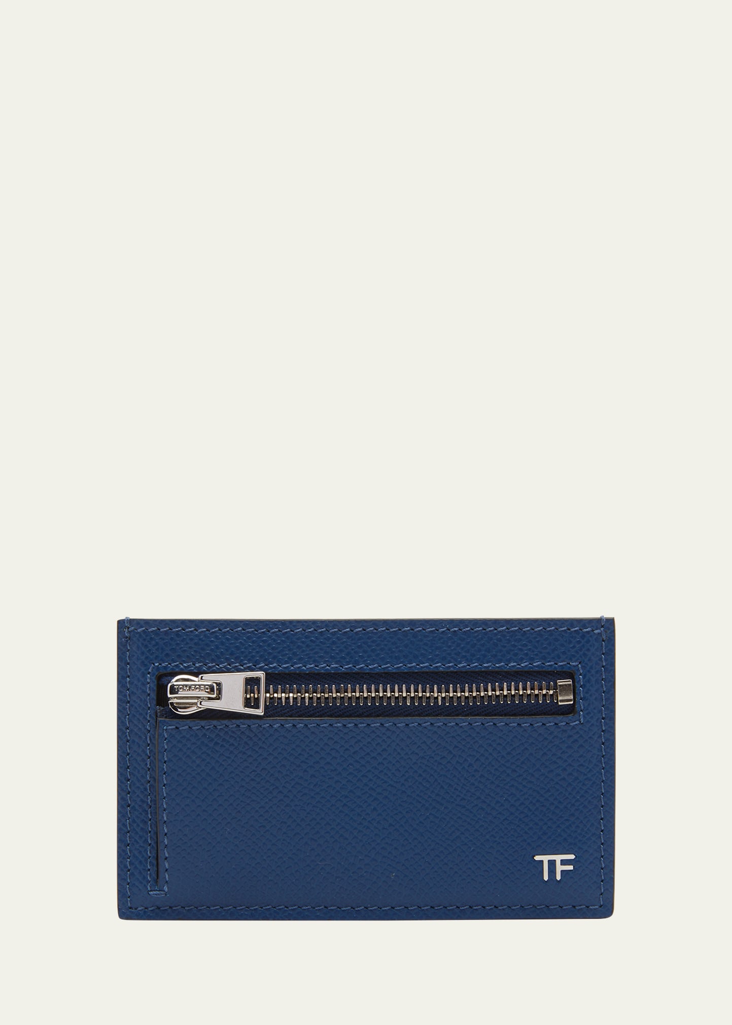 Tom Ford Men's Small Leather Card Holder In Ultramarine
