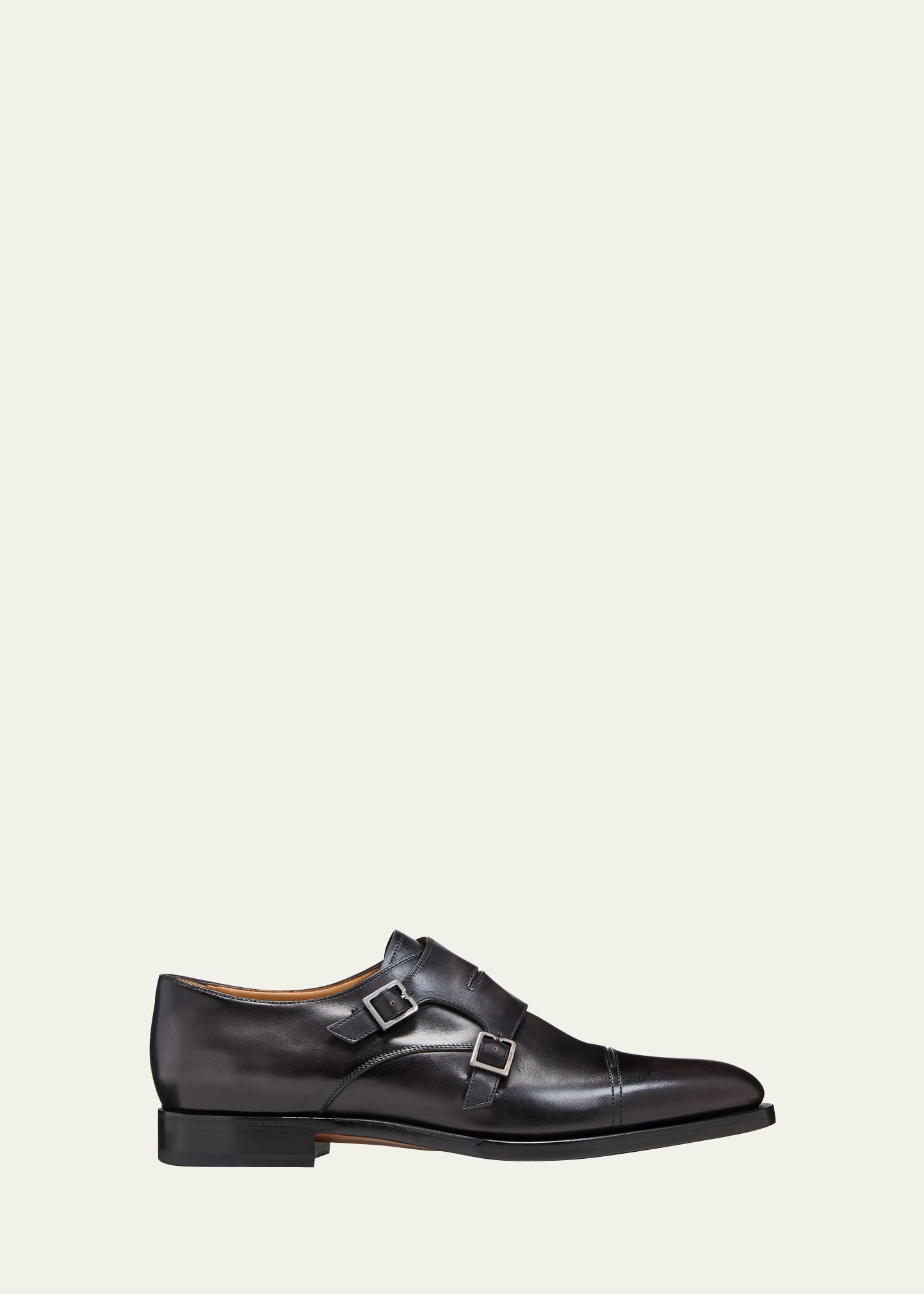 Men's Equilibre Leather Double Monk Strap Loafers