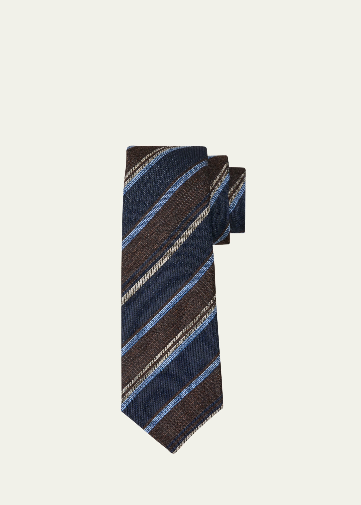Men's 7-Fold Multi-Stripe Tie