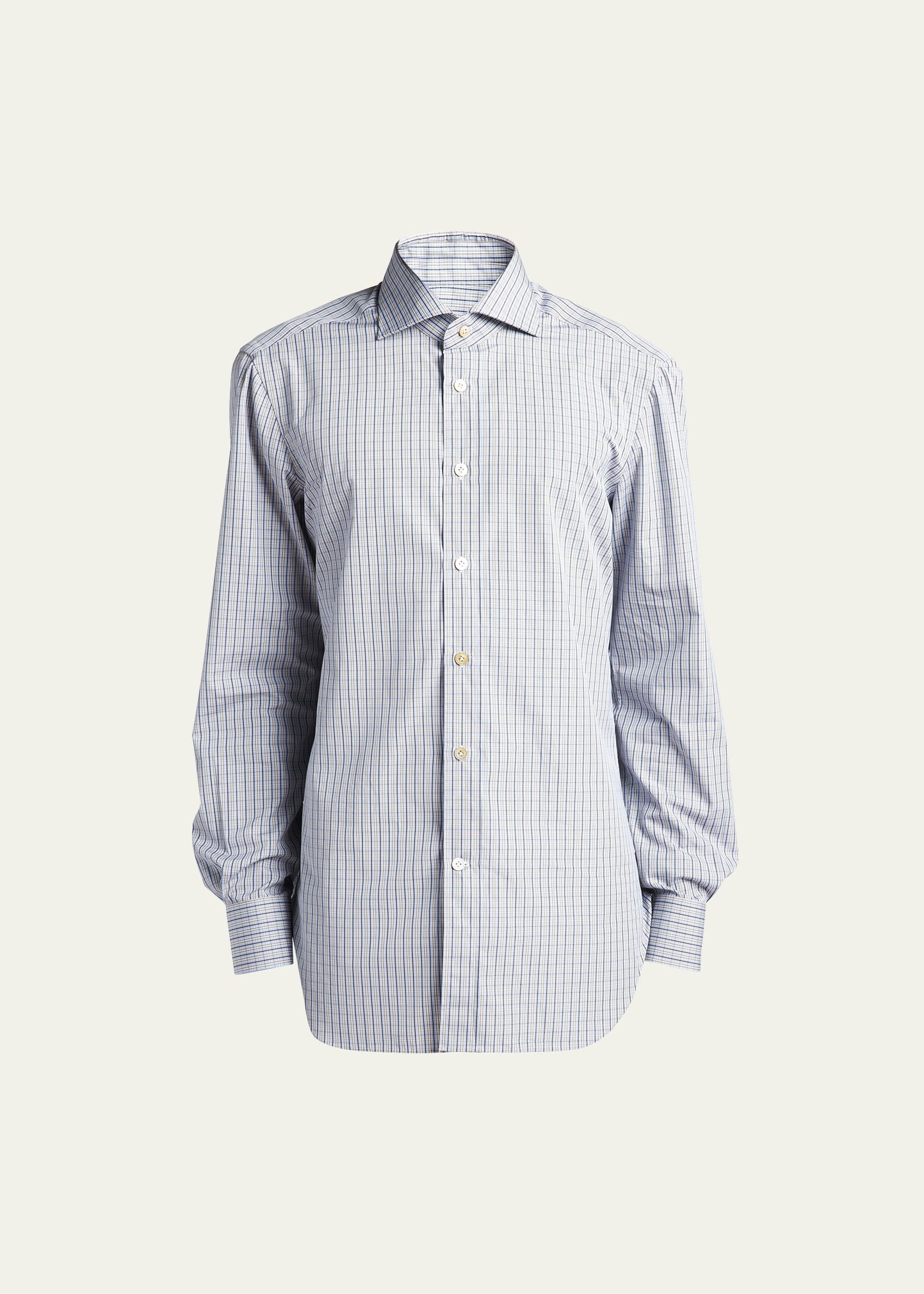 BLU TAUPE CT CHECK SHIRT