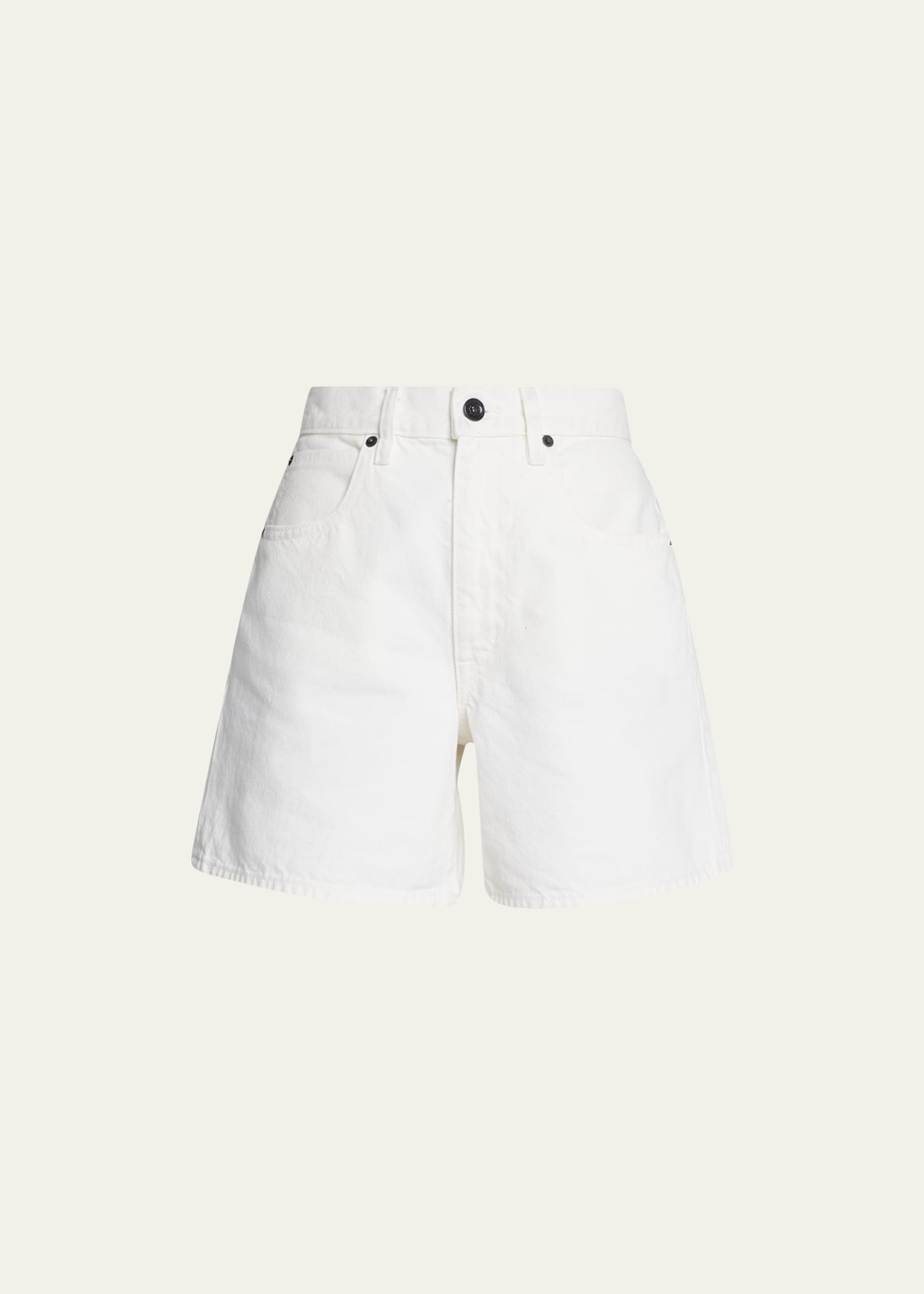 Slvrlake Sienna High Waist Cutoff Denim Shorts In White