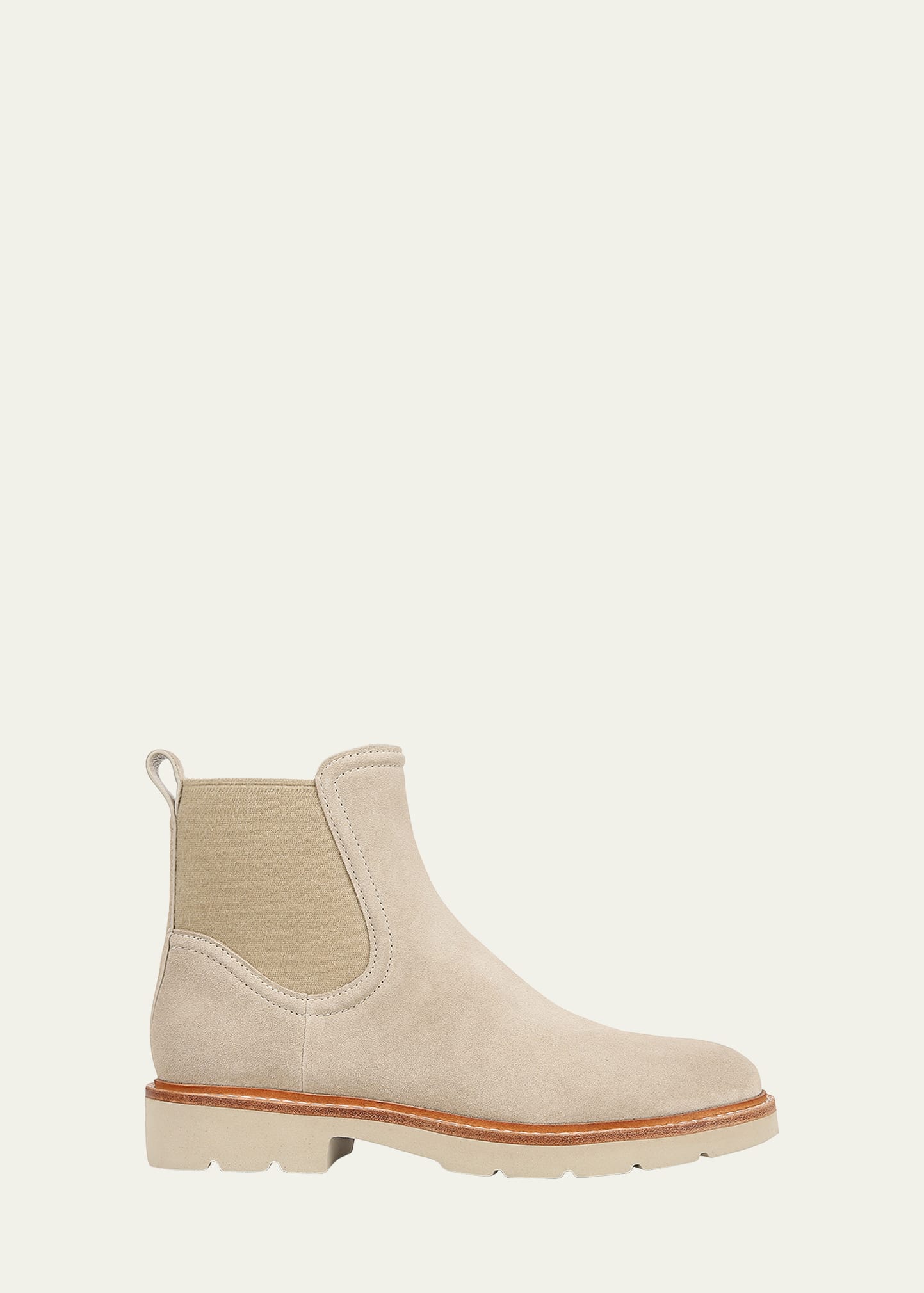 Vince Rue Suede Chelsea Boots In Cobble Stone | ModeSens