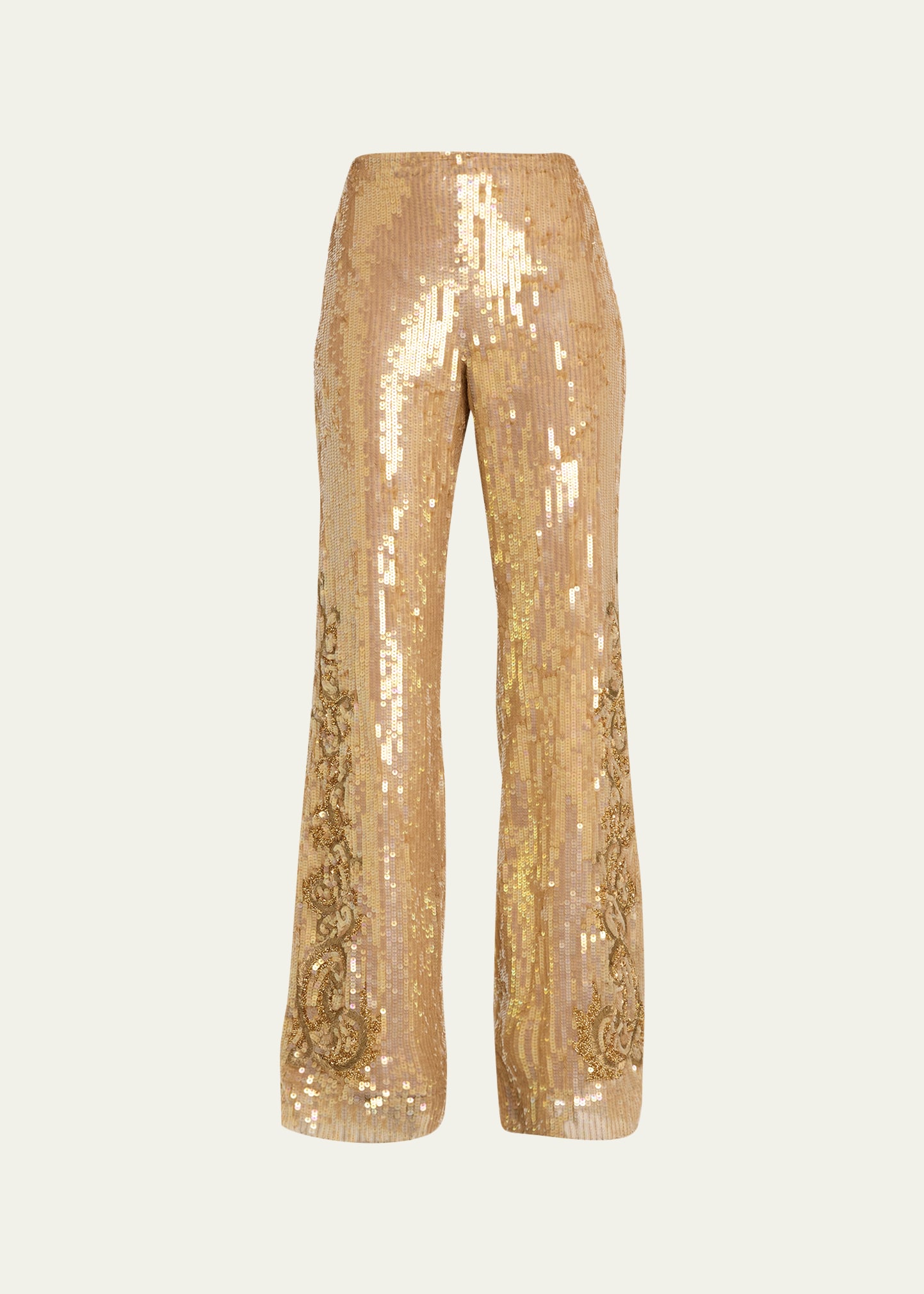 Kobi Halperin Shelli Sequin-embellished Pants In Gold Multi