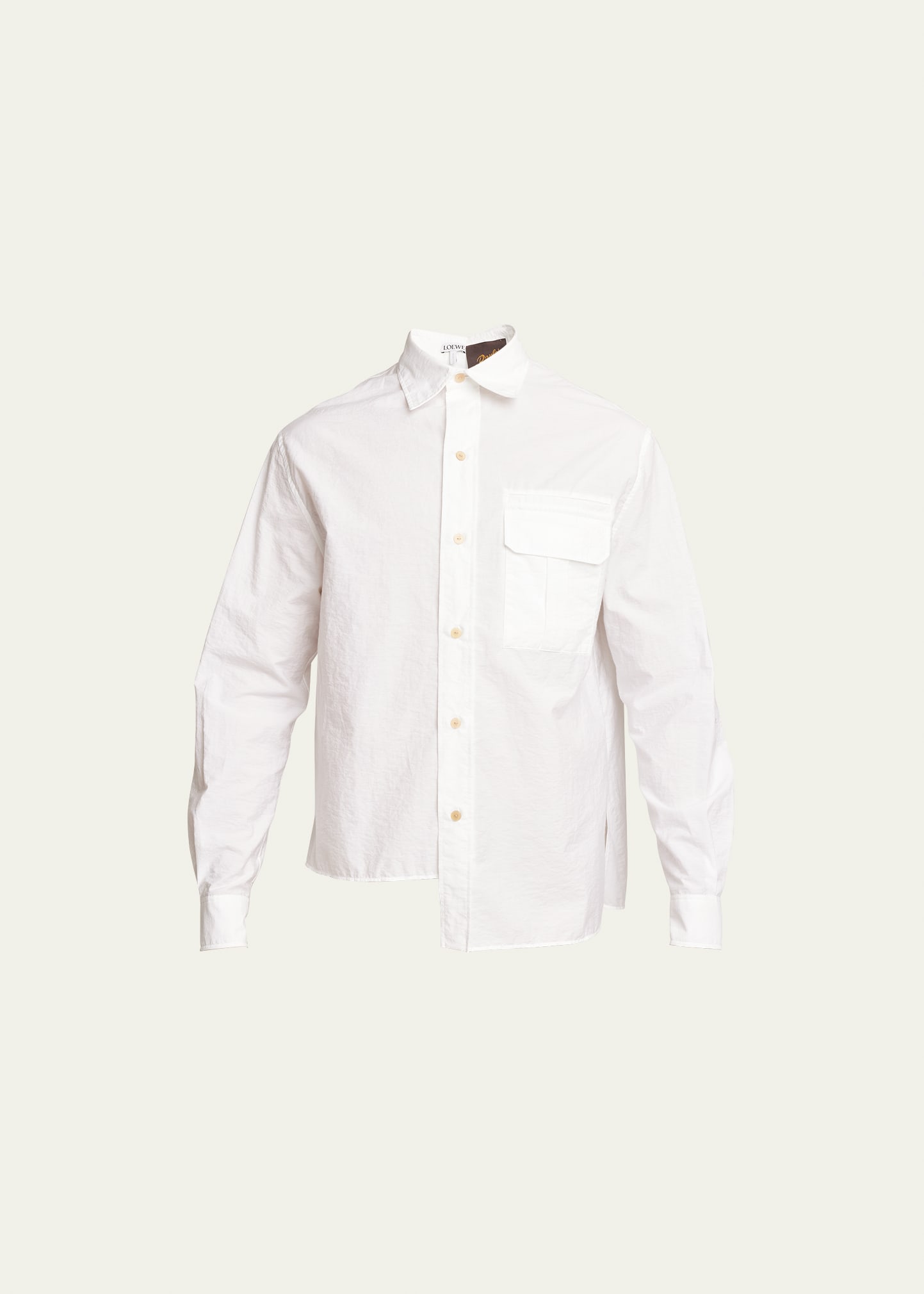 Loewe X Paula's Ibiza Men's Asymmetric Sport Shirt In White