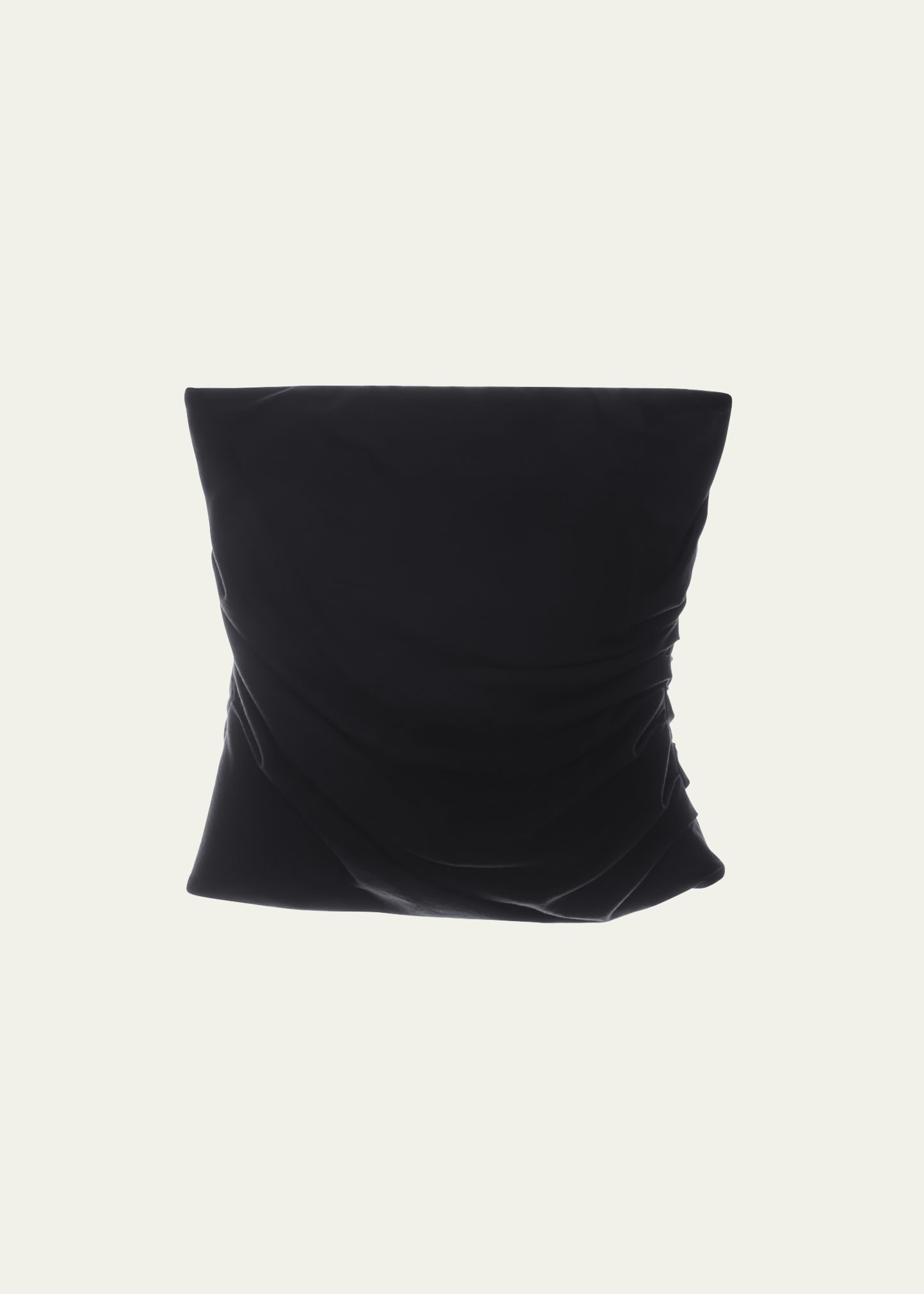 Helmut Lang Ruched Tube Top In Black