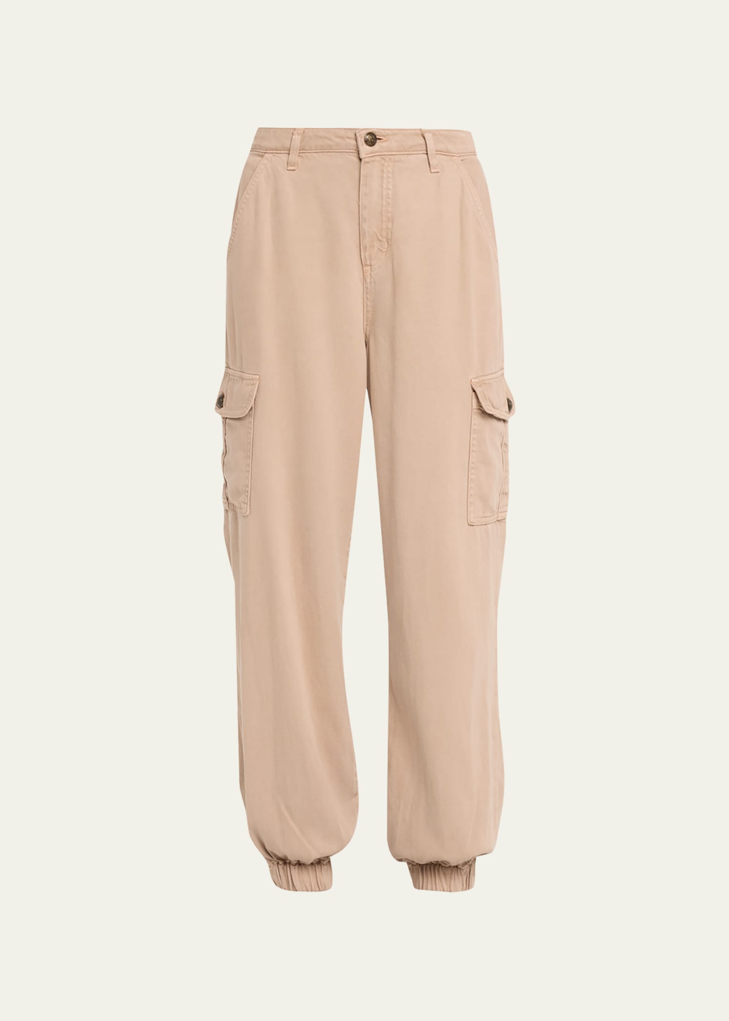 L Agence Russo High Rise Cropped Utility Pants In Desert Tan
