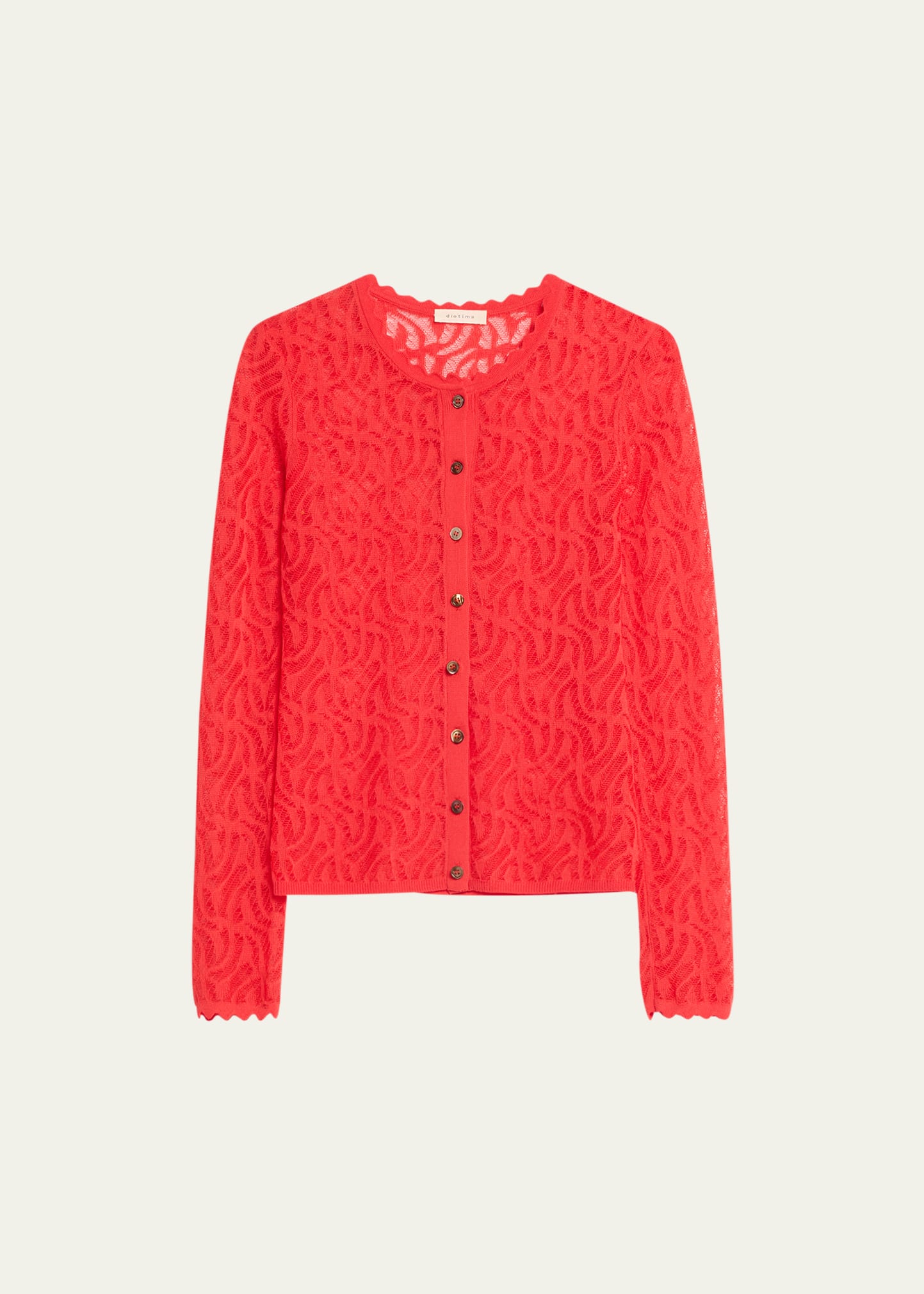 Portia Lace Knit Scallop Cardigan