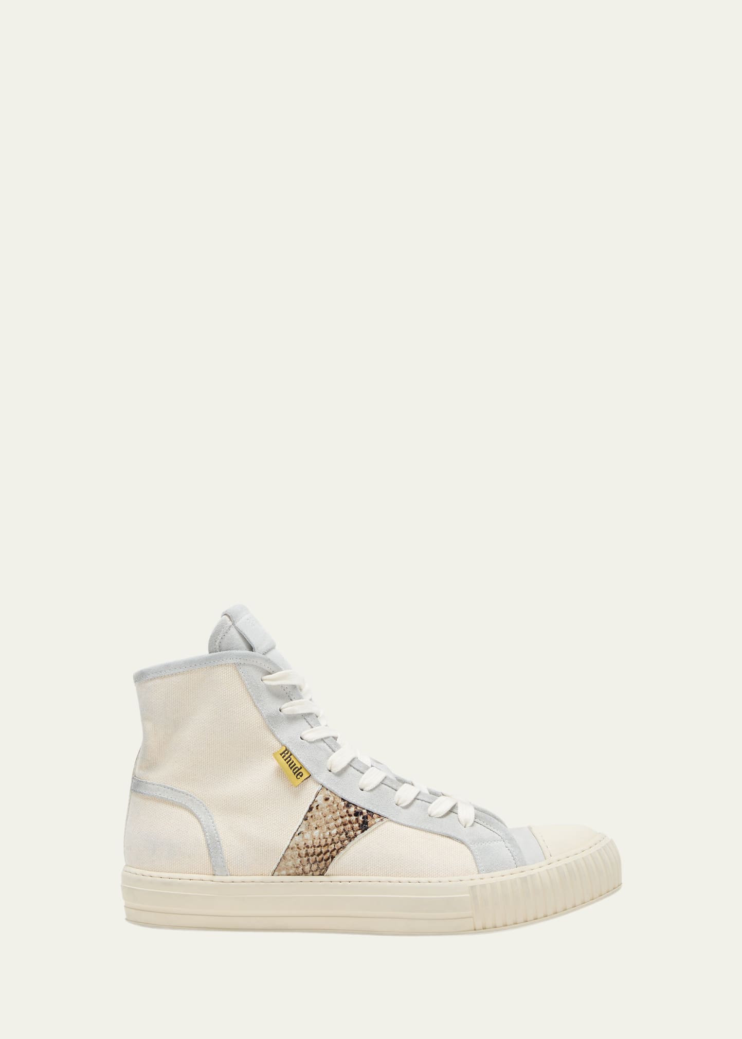 RHUDE MEN'S BEL AIRS CANVAS HIGH-TOP SNEAKERS