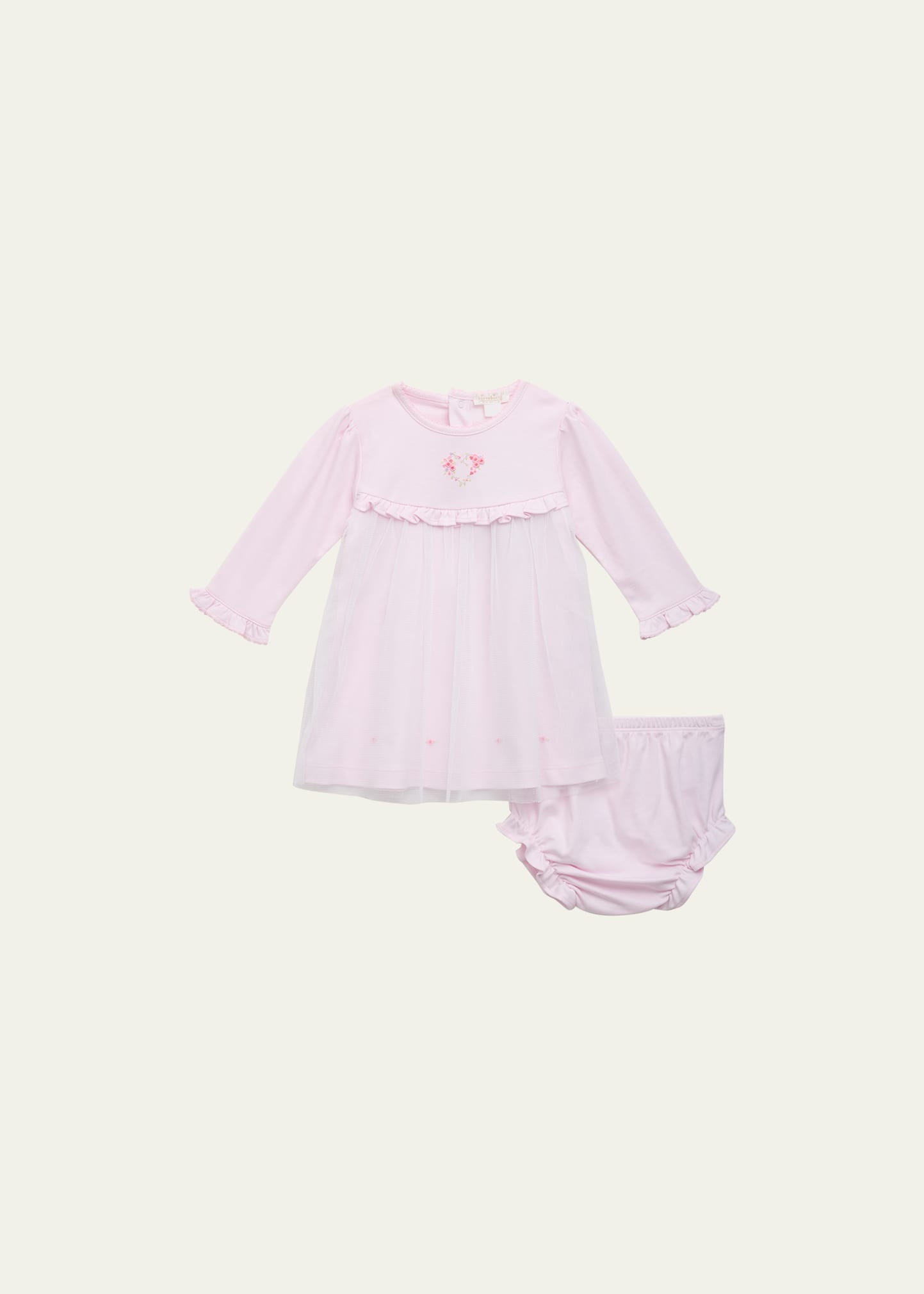 Girl's Hand Embroidered Dress W/ Bloomers, Size Newborn-9M