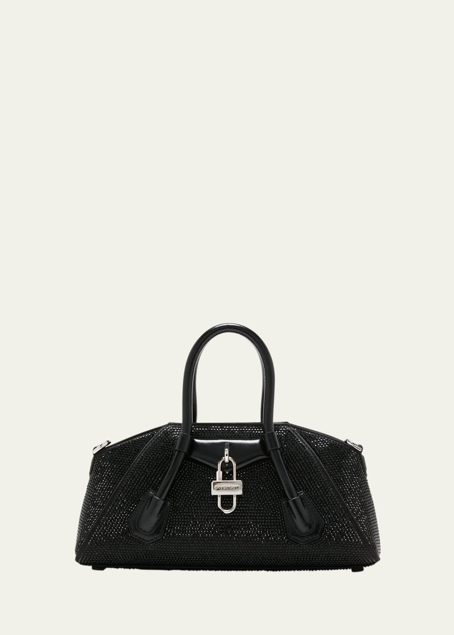 Givenchy Mini Antigona Strass Top-handle Bag In Black