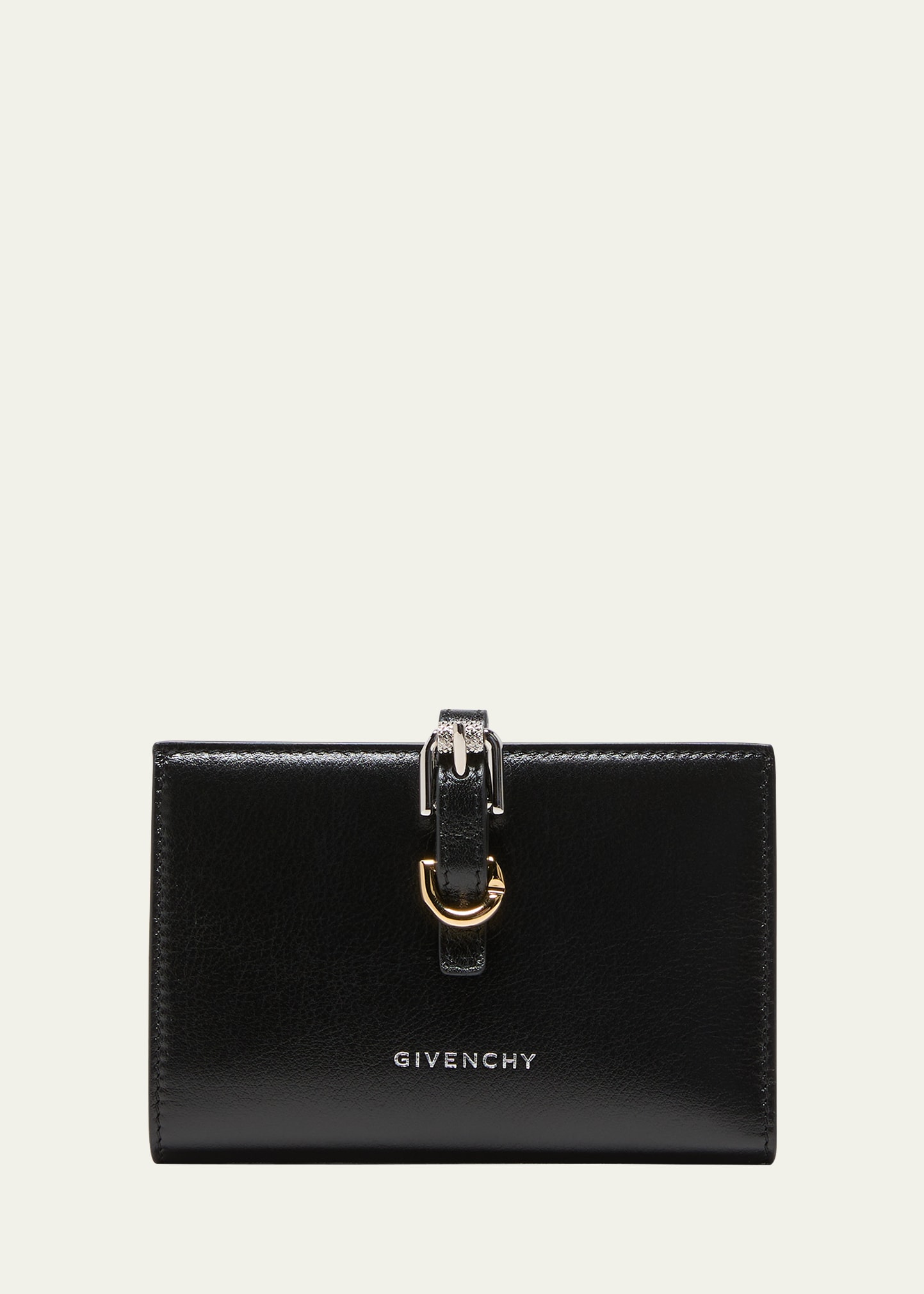 Givenchy Voyou Bifold Wallet In Tumbled Leather In Black