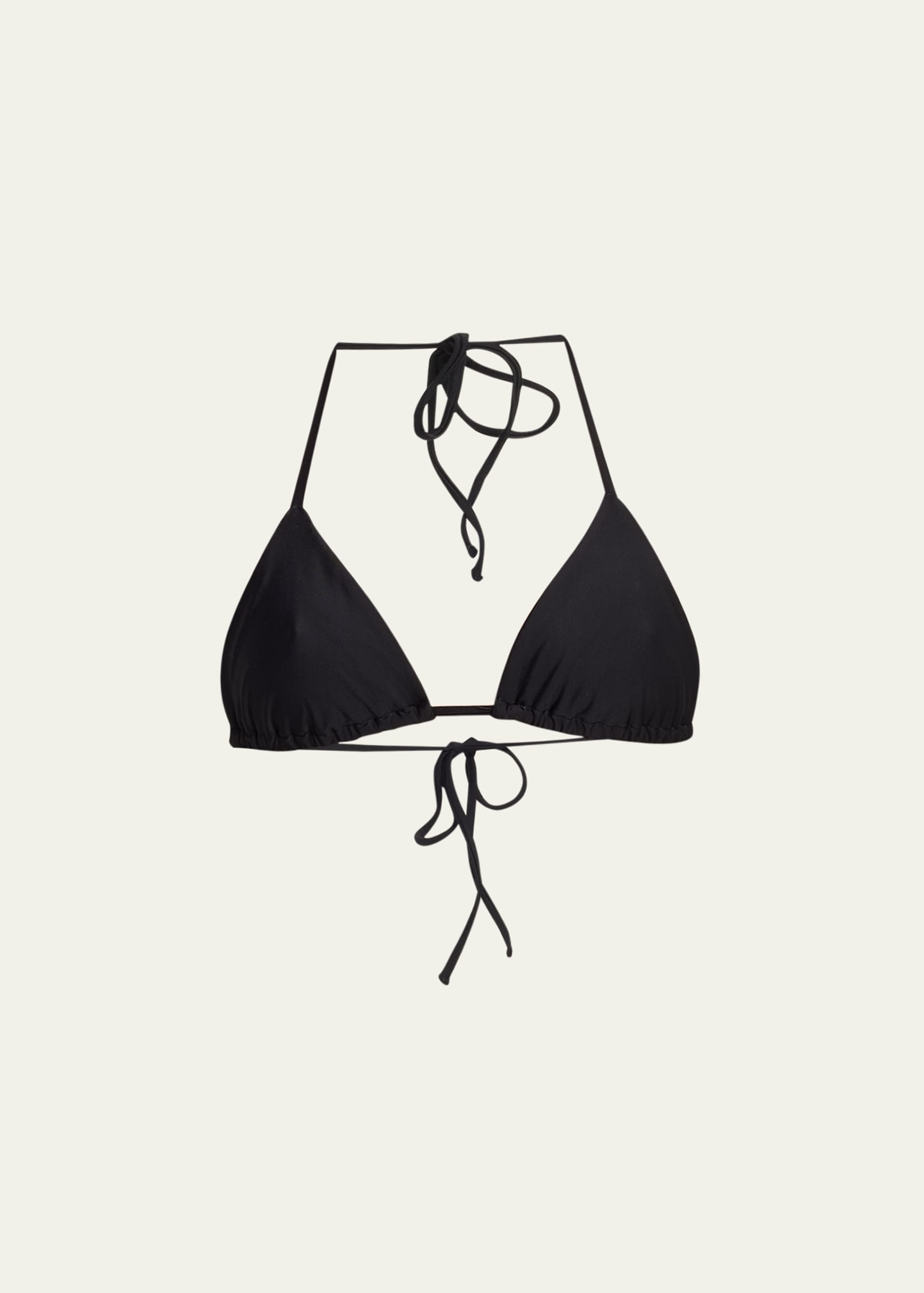 Matteau String Triangle Bikini Top In Black