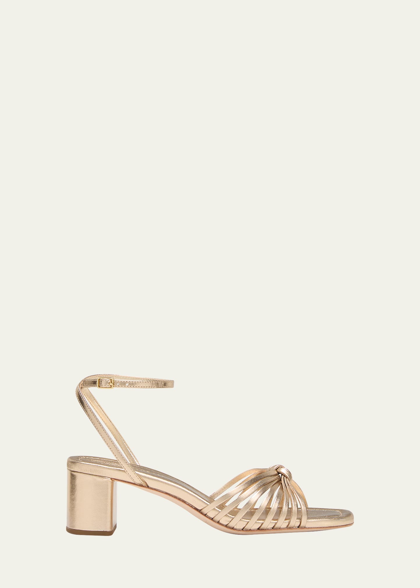 Olivia Leather Knot Block Heel Sandals