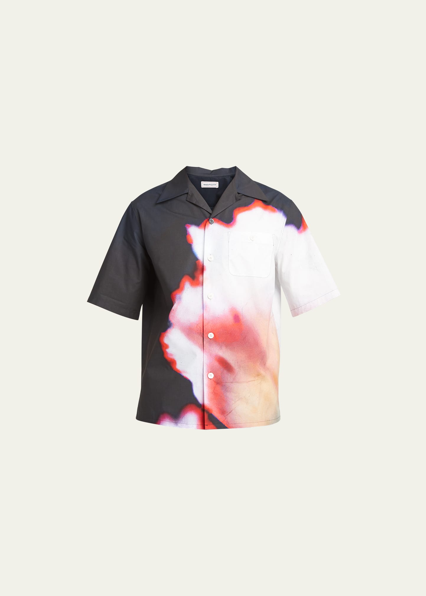 Alexander Mcqueen Alexander Mc Queen Floral Print Shirt In Orangeblue