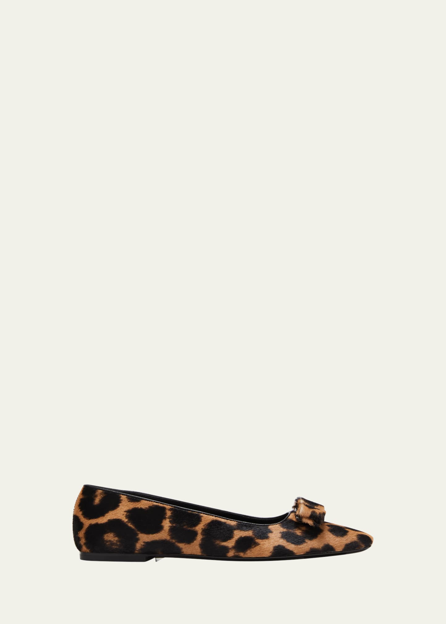 Siwar Leopard-Print Bow Ballet Flats