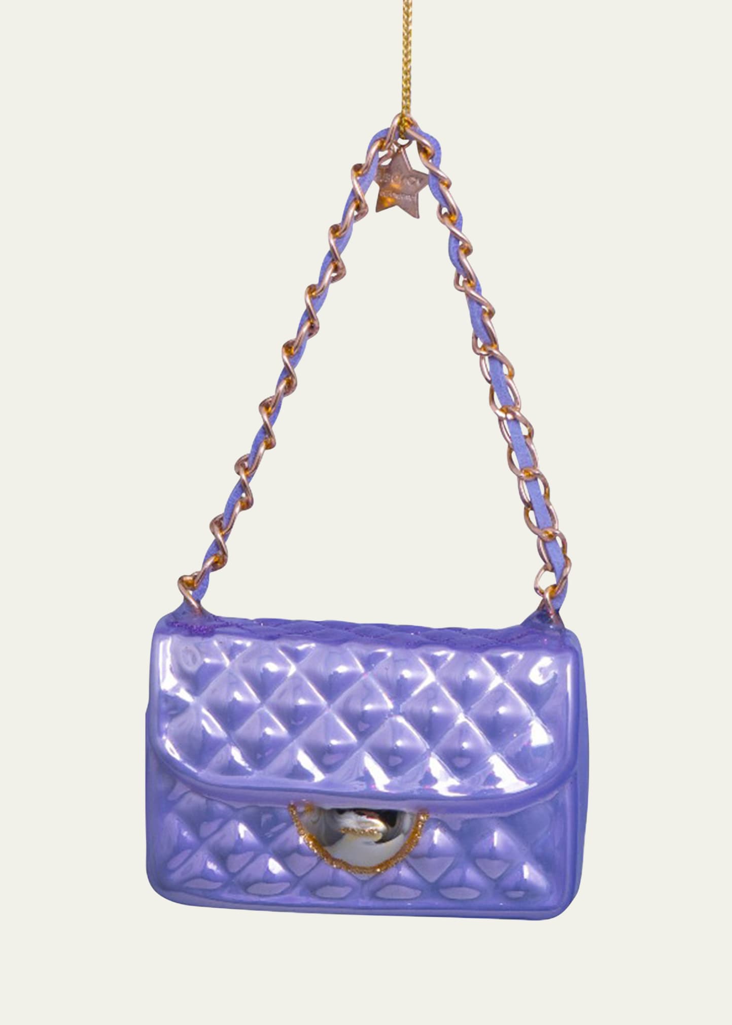 Vondels Purple Handbag Christmas Ornament