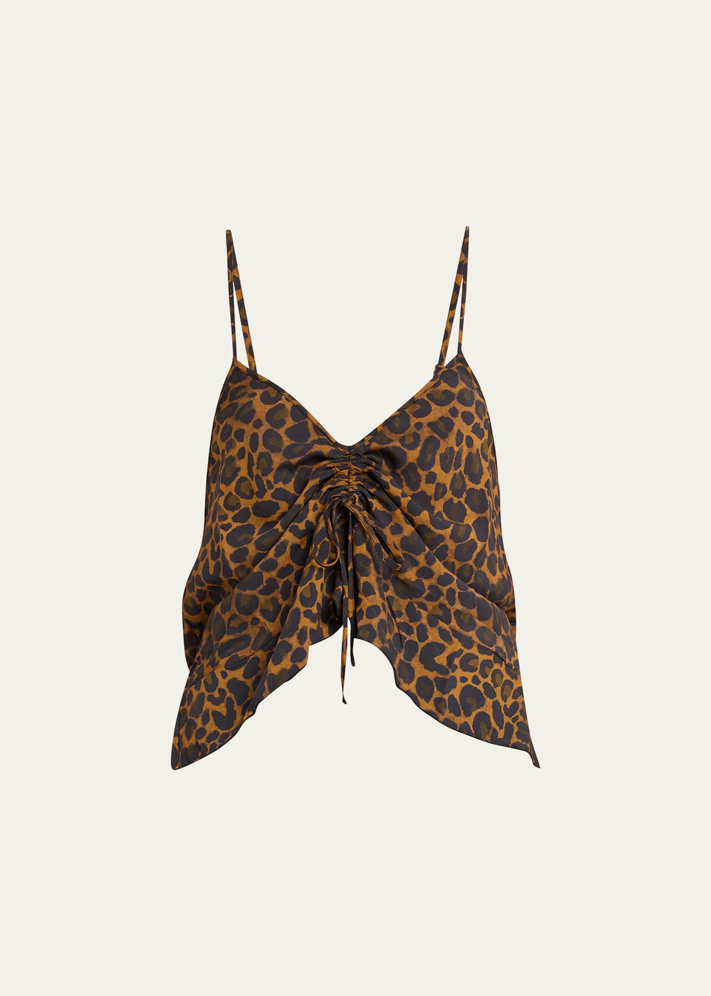 Dolce Painted Leopard-Print Tank Top
