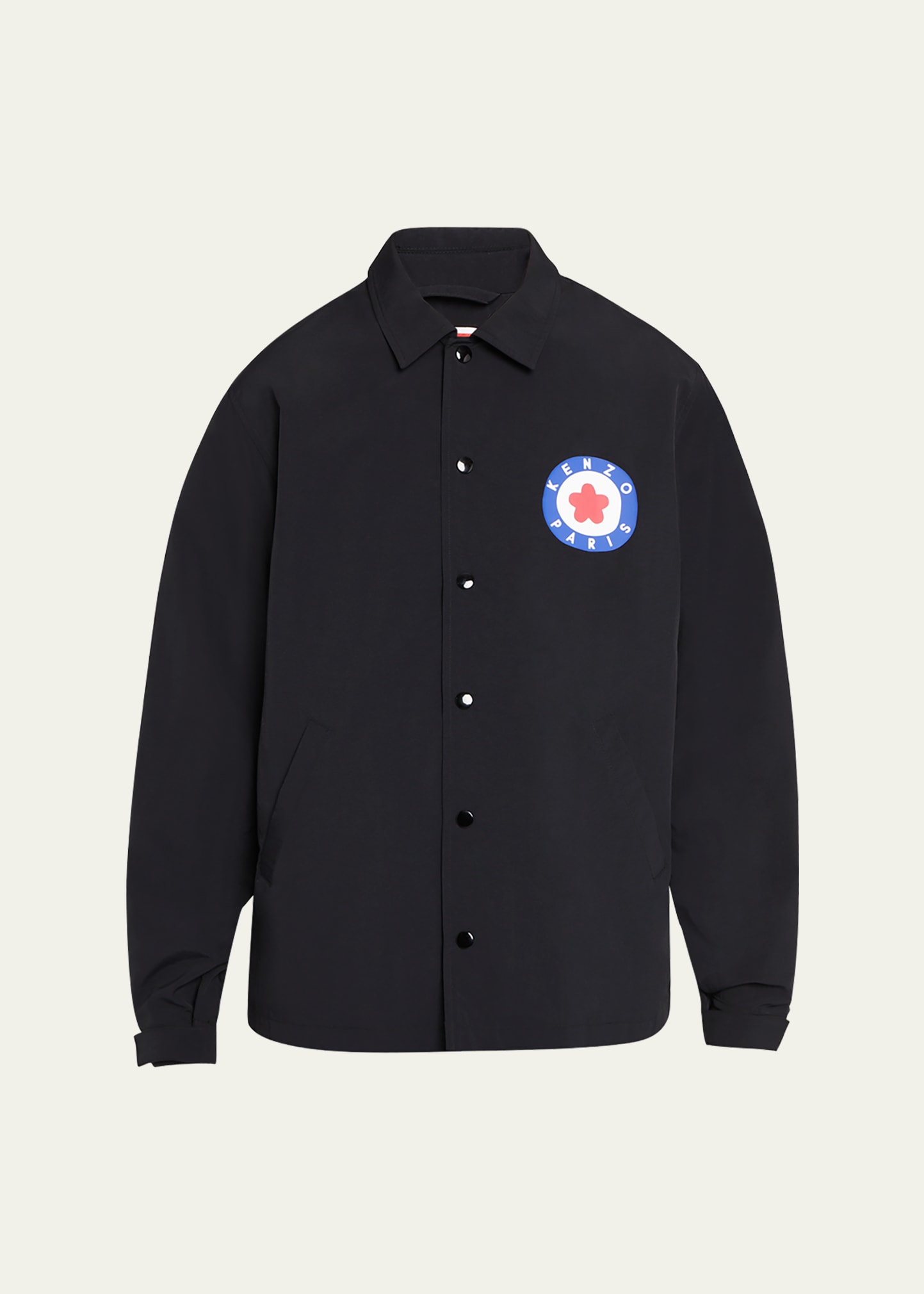 Kenzo Target Logo-stamp Shirt Jacket In Black