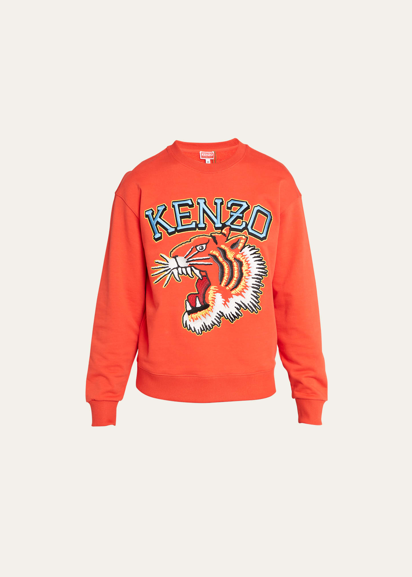 Kenzo Tiger Varsity Jungle Sweatshirt Red Mens In Rouge
