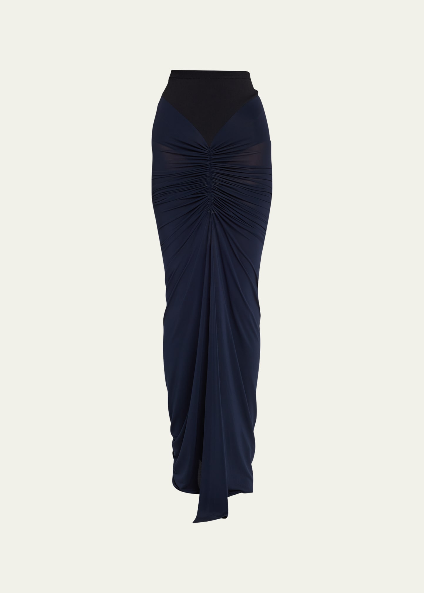 Draped Long Pencil Skirt