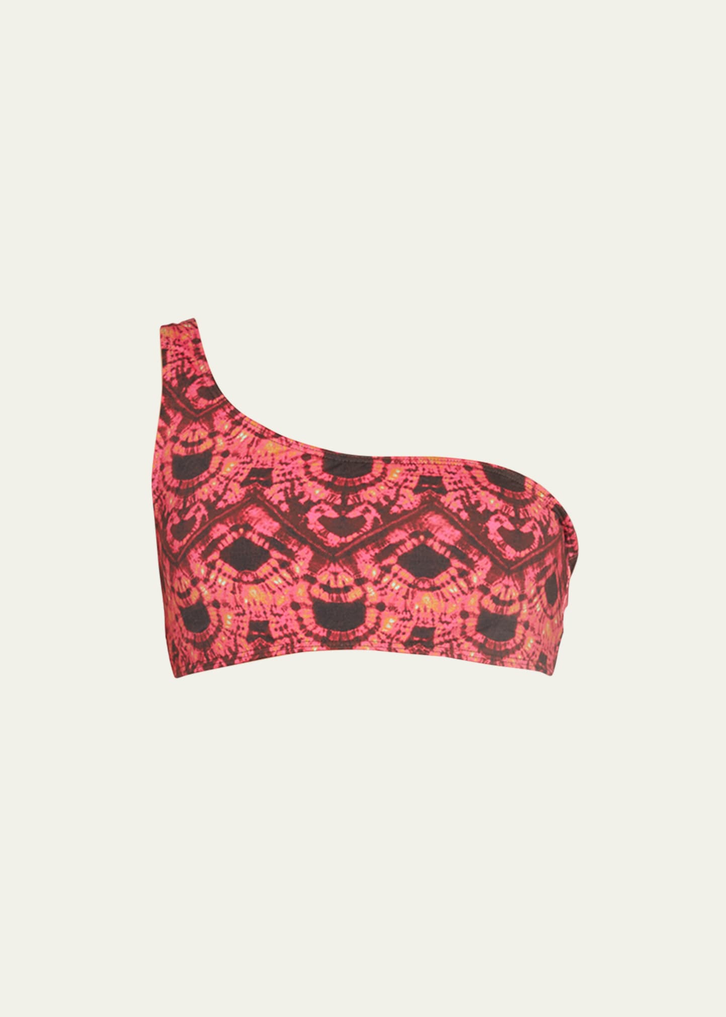 Ulla Johnson Reina One-shoulder Printed Bikini Top In Wild Rose