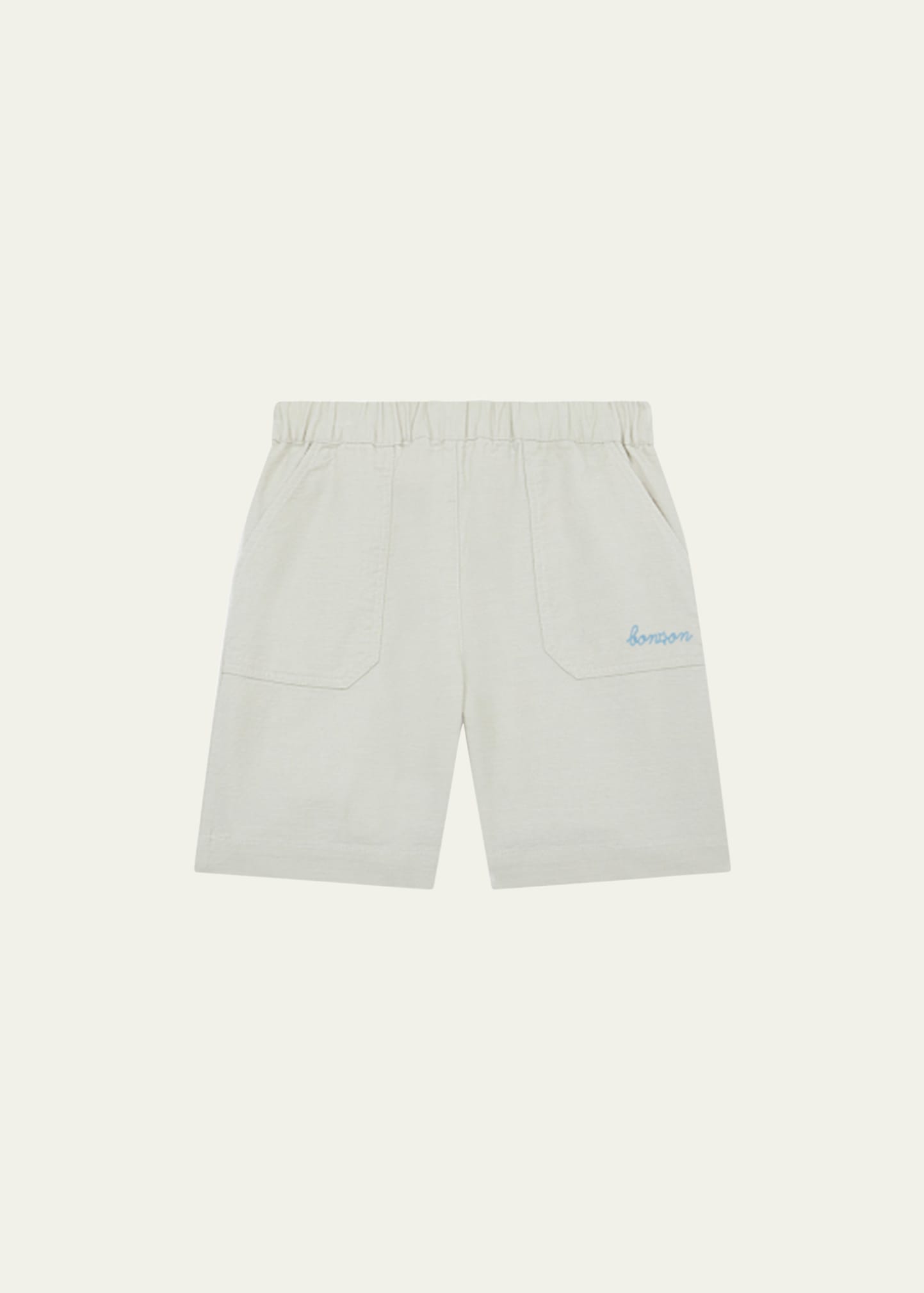 Bonton Boy's Embroidered Cotton Shorts, Size 4-12
