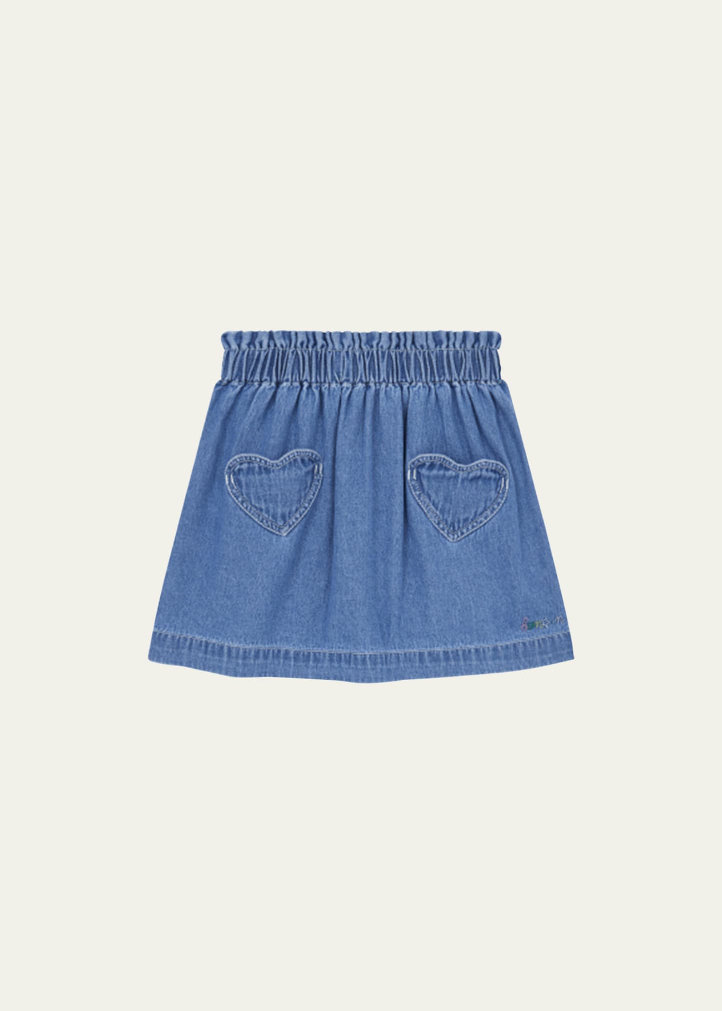 Bonton Girl's Douchka Short Denim Skirt, Size 4-12