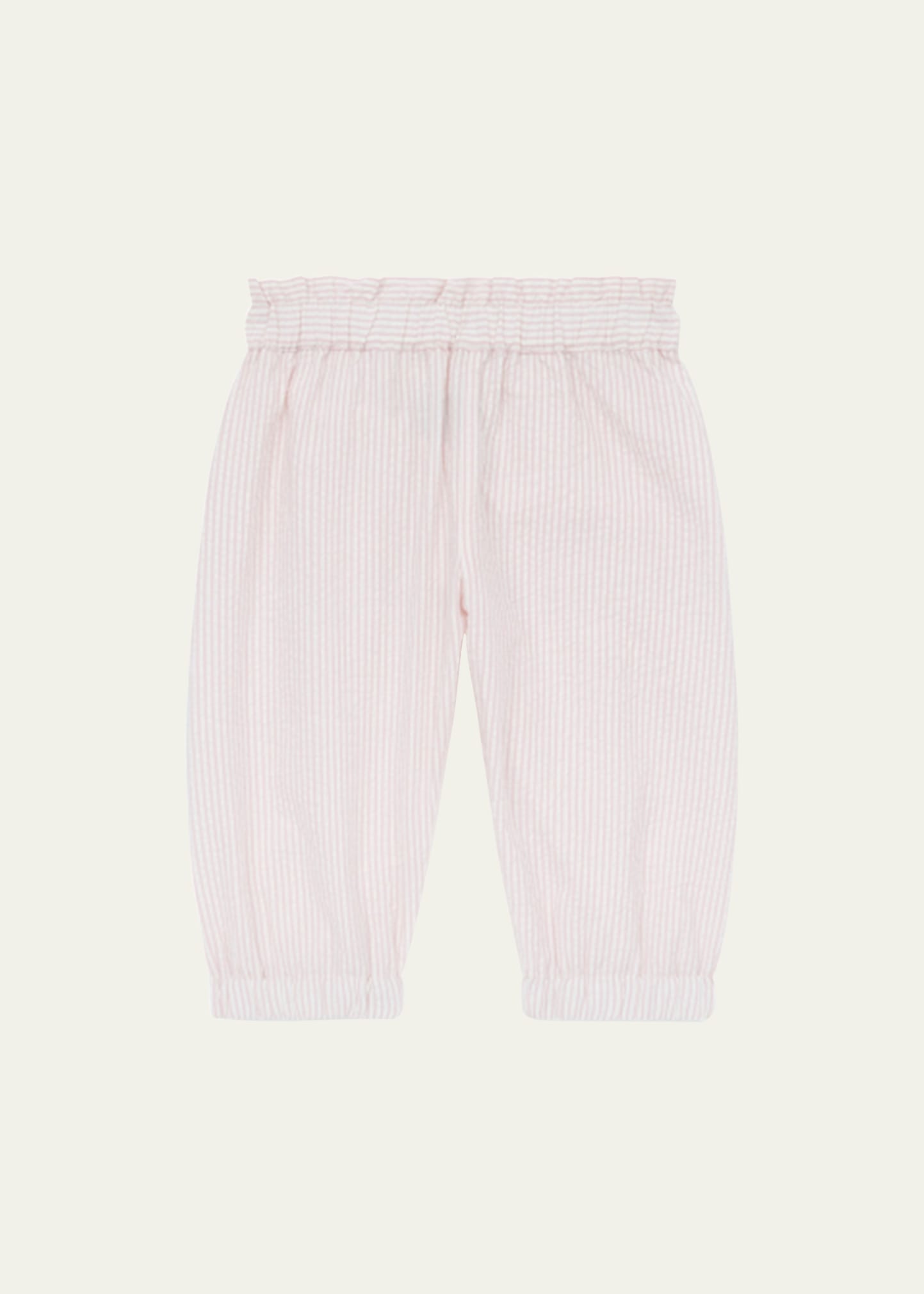 Bonton Girl's Striped Cotton Pants, Size 3M-2