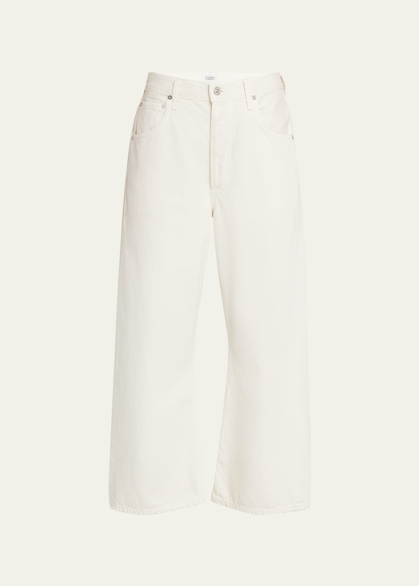Citizen Of Humanity Gaucho High-rise Wide-leg Jeans In Marzipan Cream