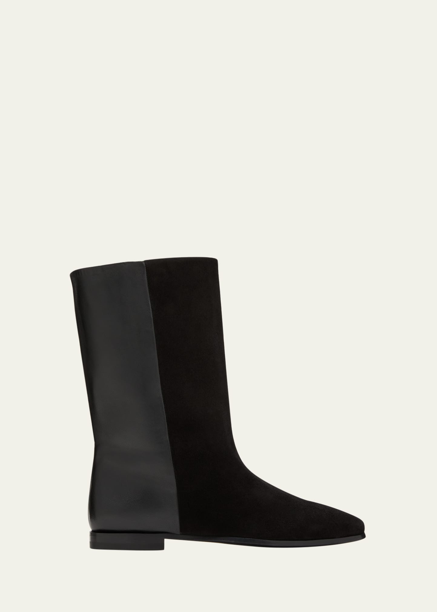 Pierre Hardy Robyn Mixed Leather Short Boots In Black