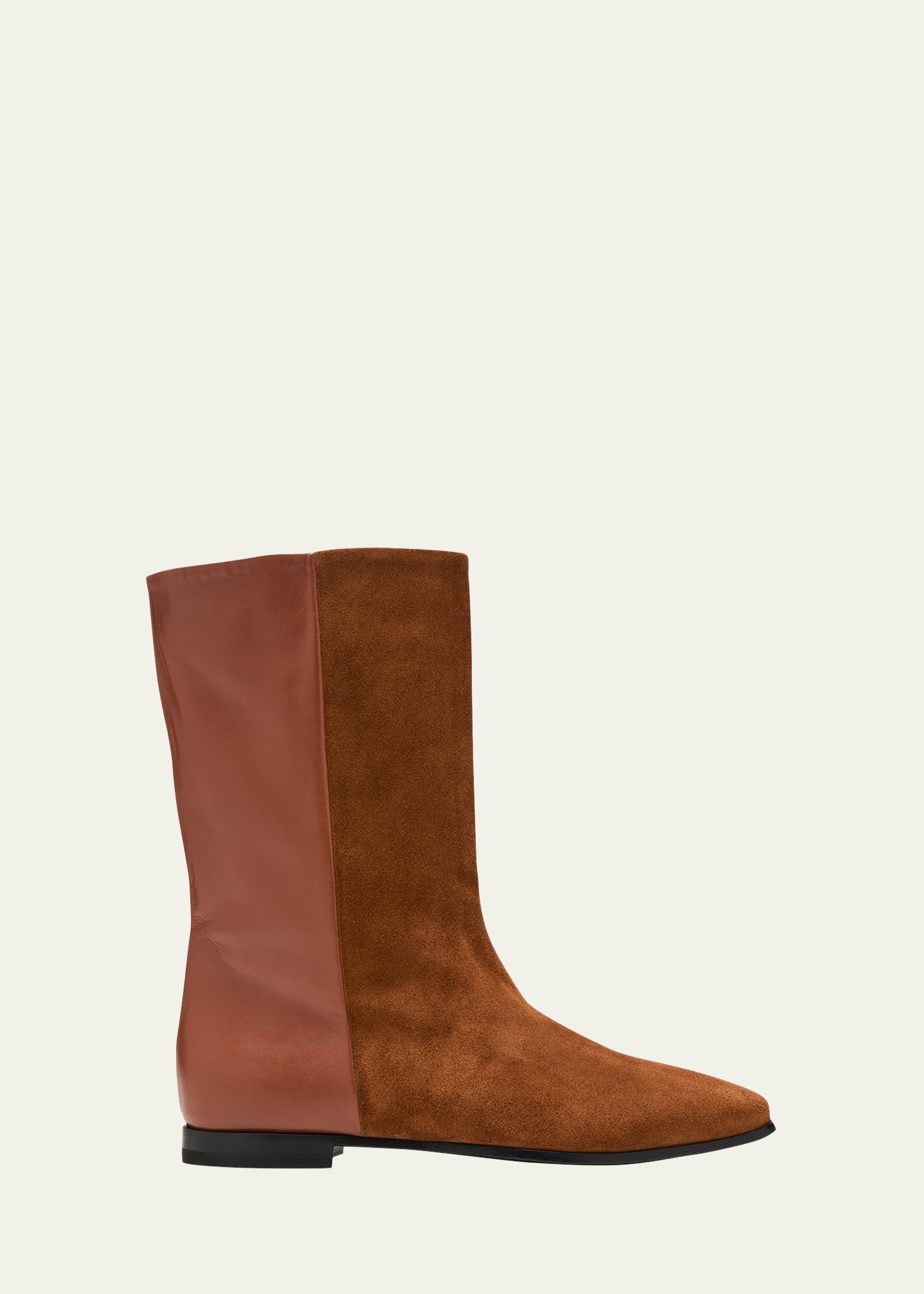 PIERRE HARDY ROBYN MIXED LEATHER SHORT BOOTS 