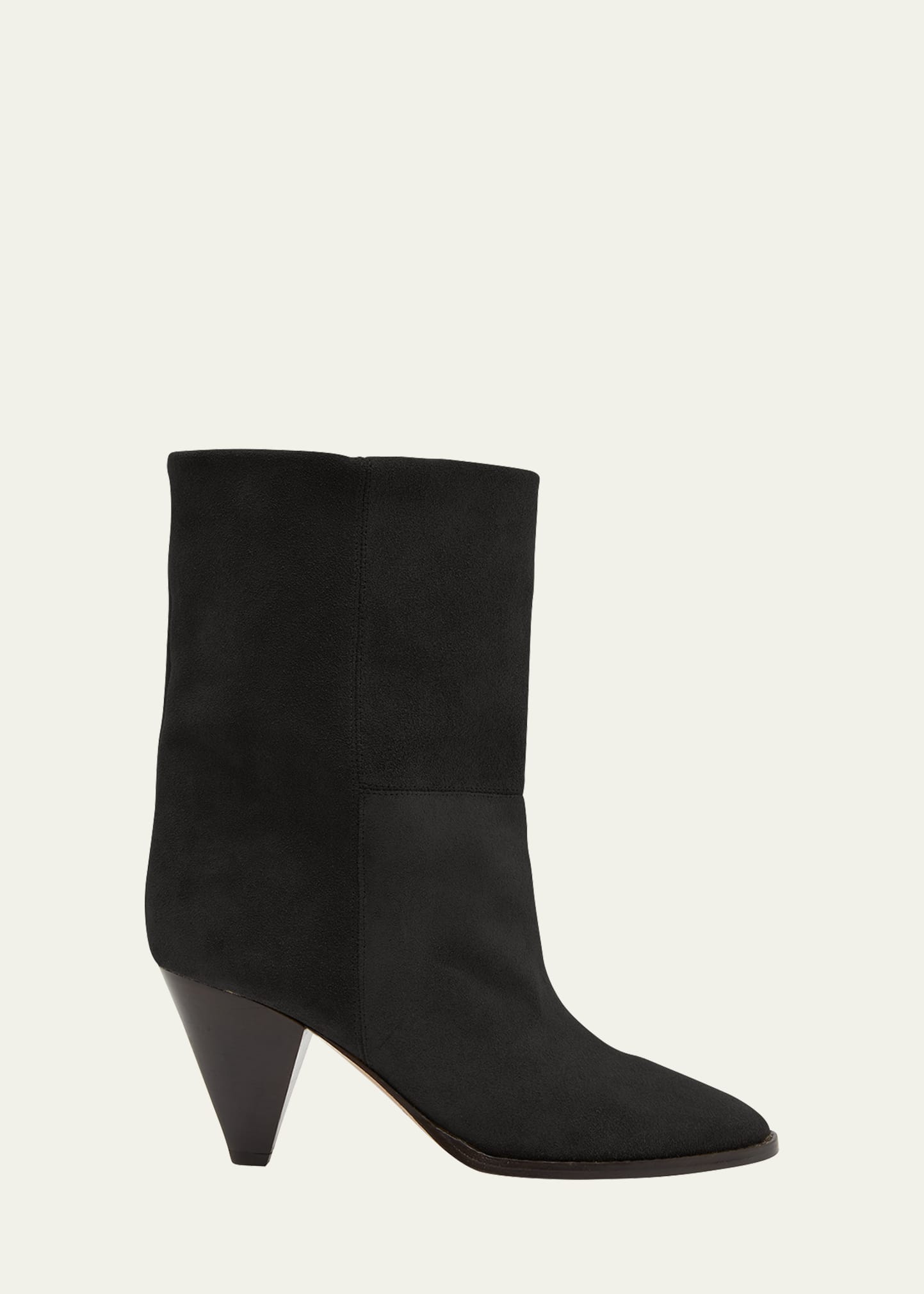 Isabel Marant Rouxa Suede Ankle Booties In Black