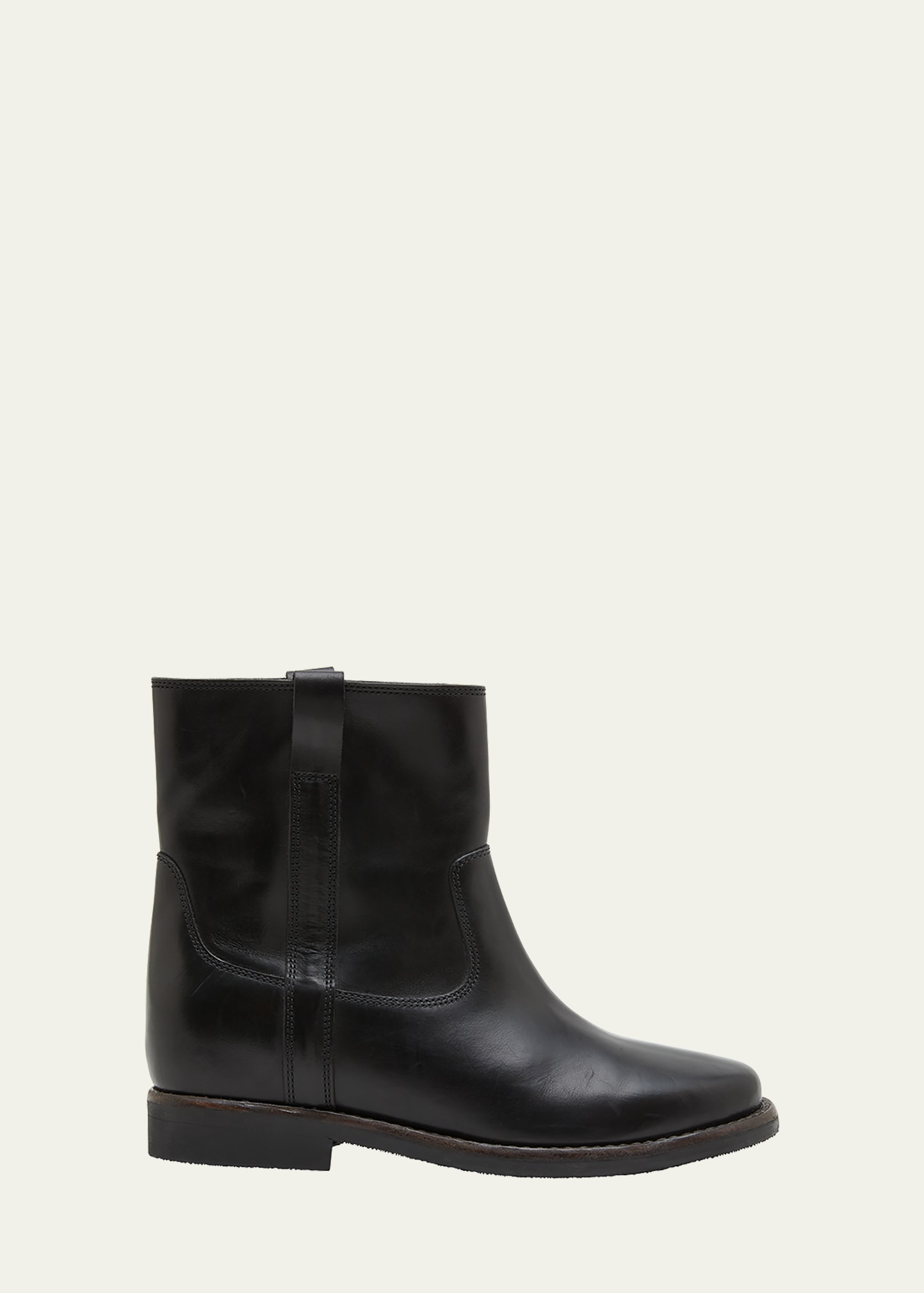 Shop Isabel Marant Susee Leather Ankle Booties In Black
