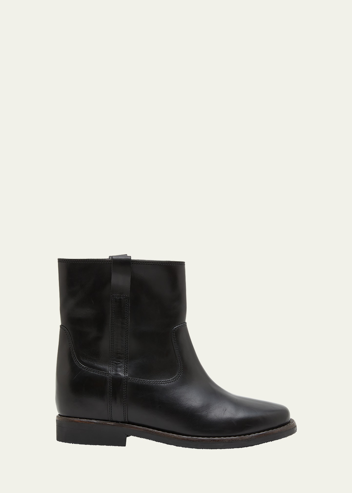 Isabel Marant Susee Leather Ankle Boots In Black