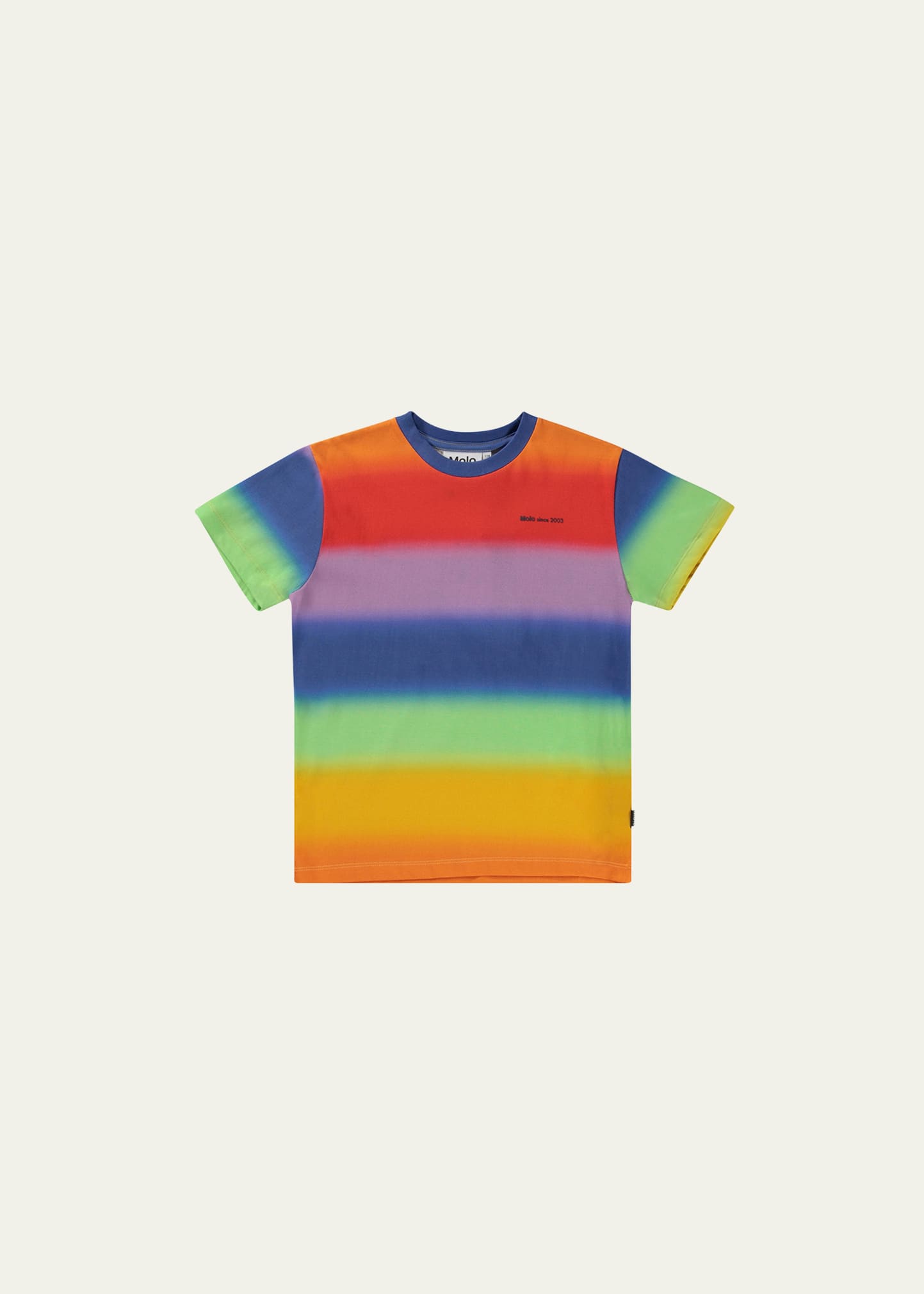 Molo Kid's Roxo Rainbow Cotton T-shirt In Multi