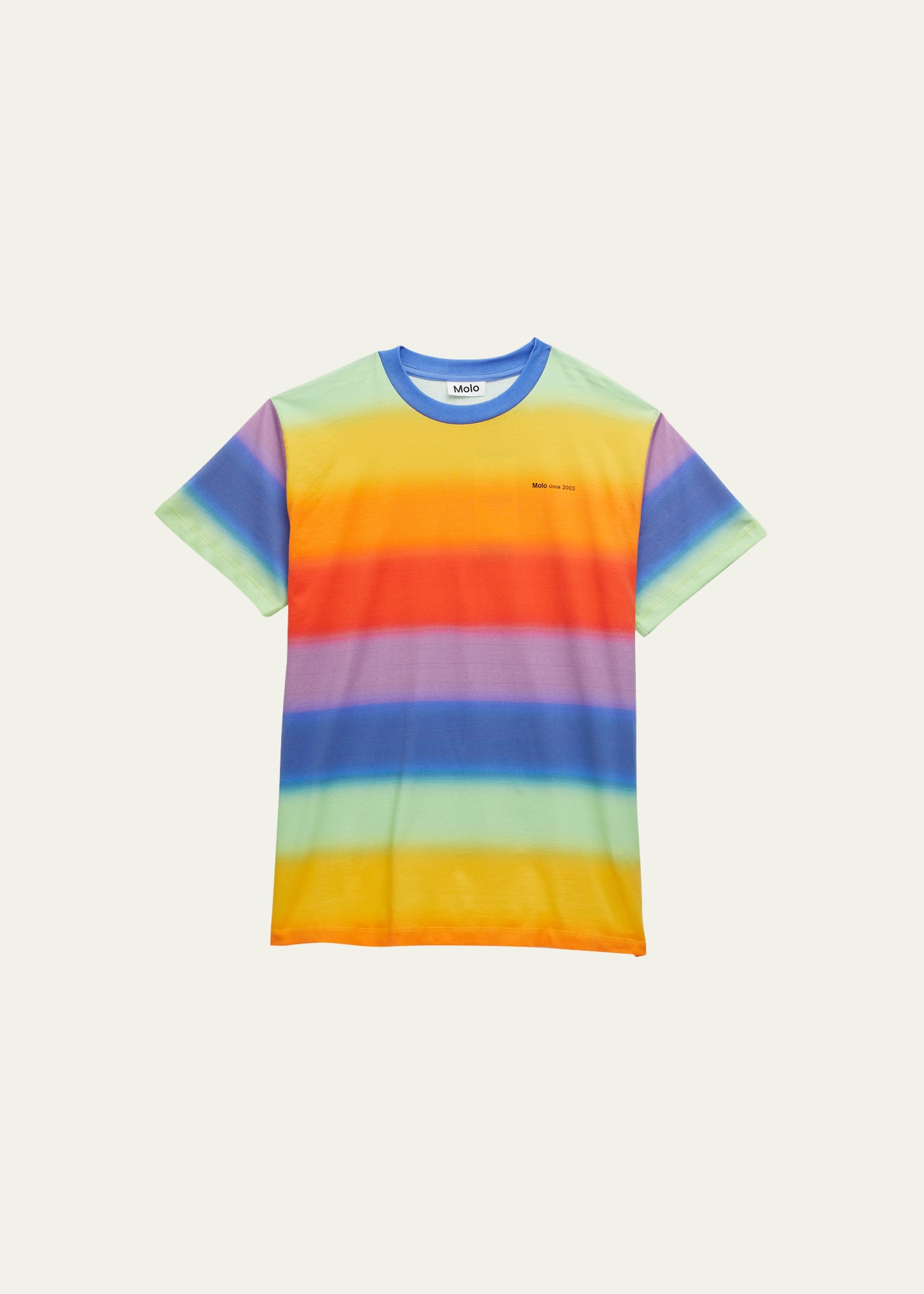 Molo Kid's Roxo Rainbow Cotton T-shirt In Rainbow Spray