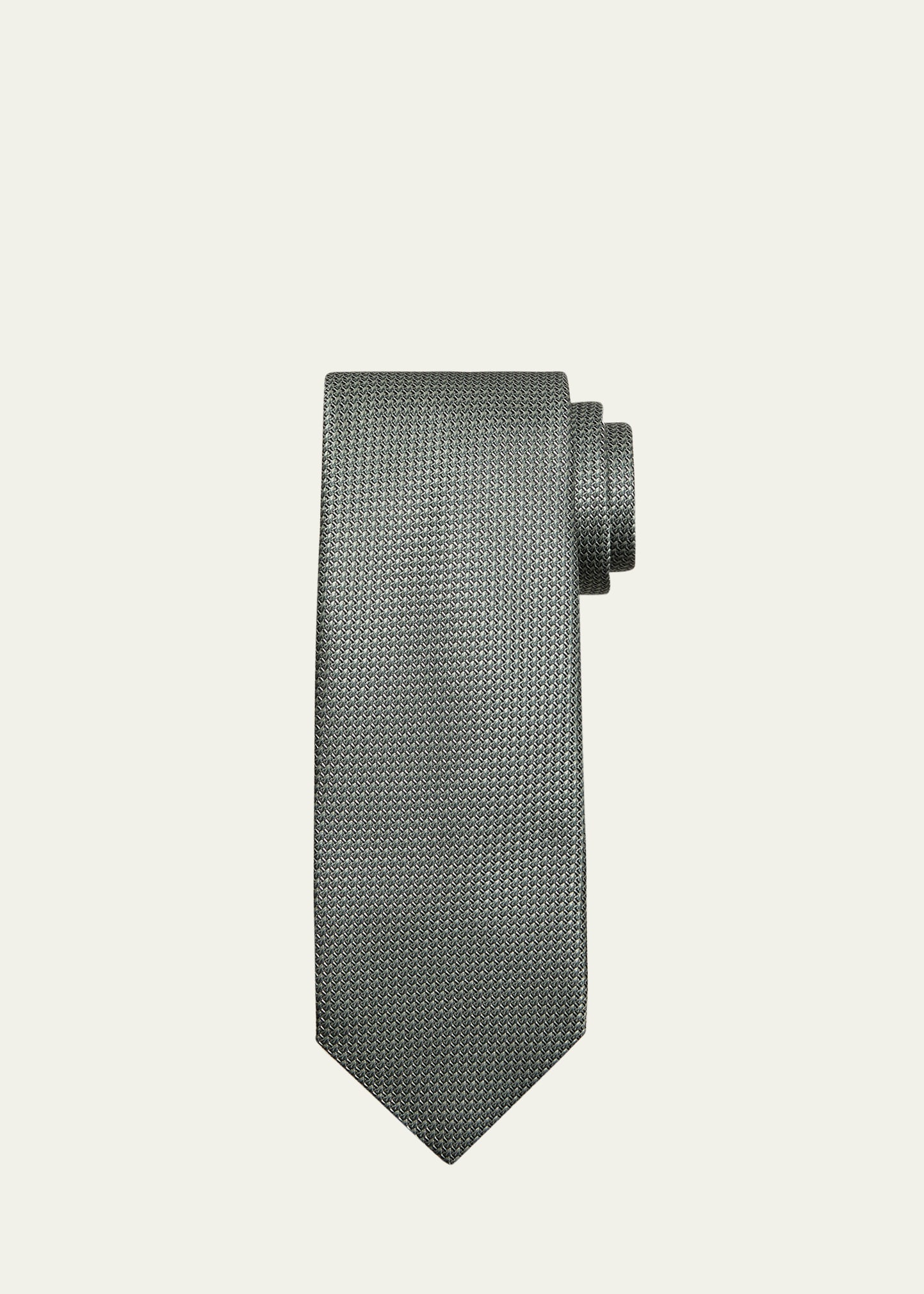 Brioni Men's Textured Solid Silk Tie In Aqua