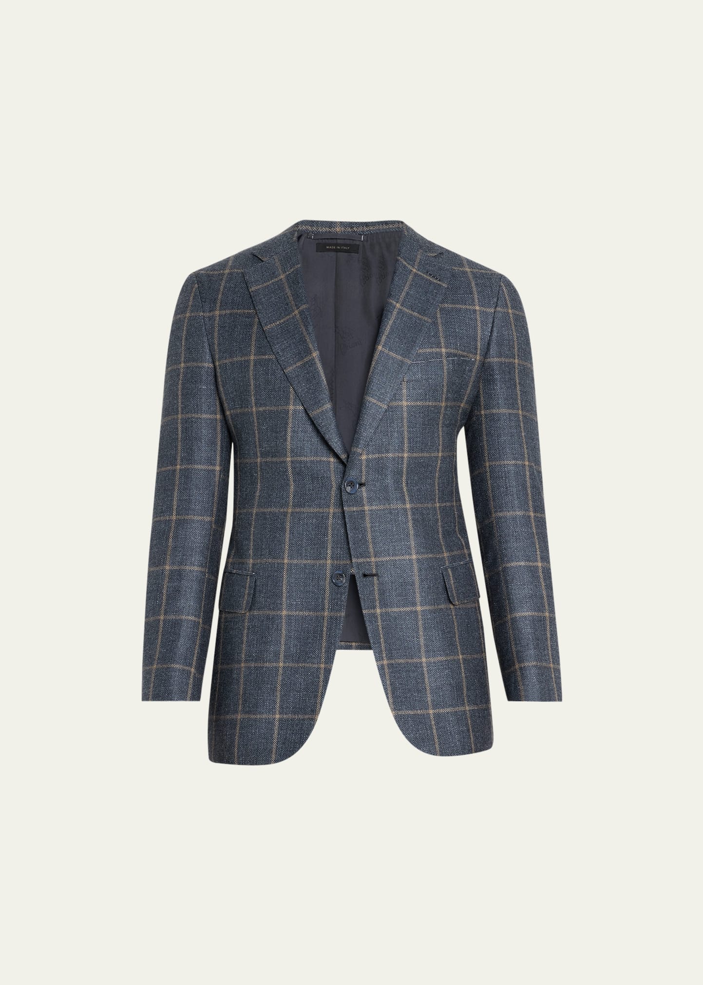 Men's Windowpane Wool-Blend Sport Coat