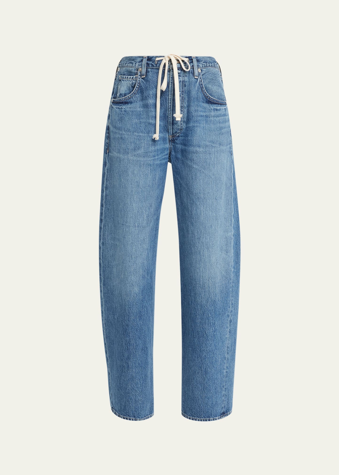 Citizens Of Humanity Brynn Drawstring Rigid Low-rise Wide-leg Jeans In Atlantis