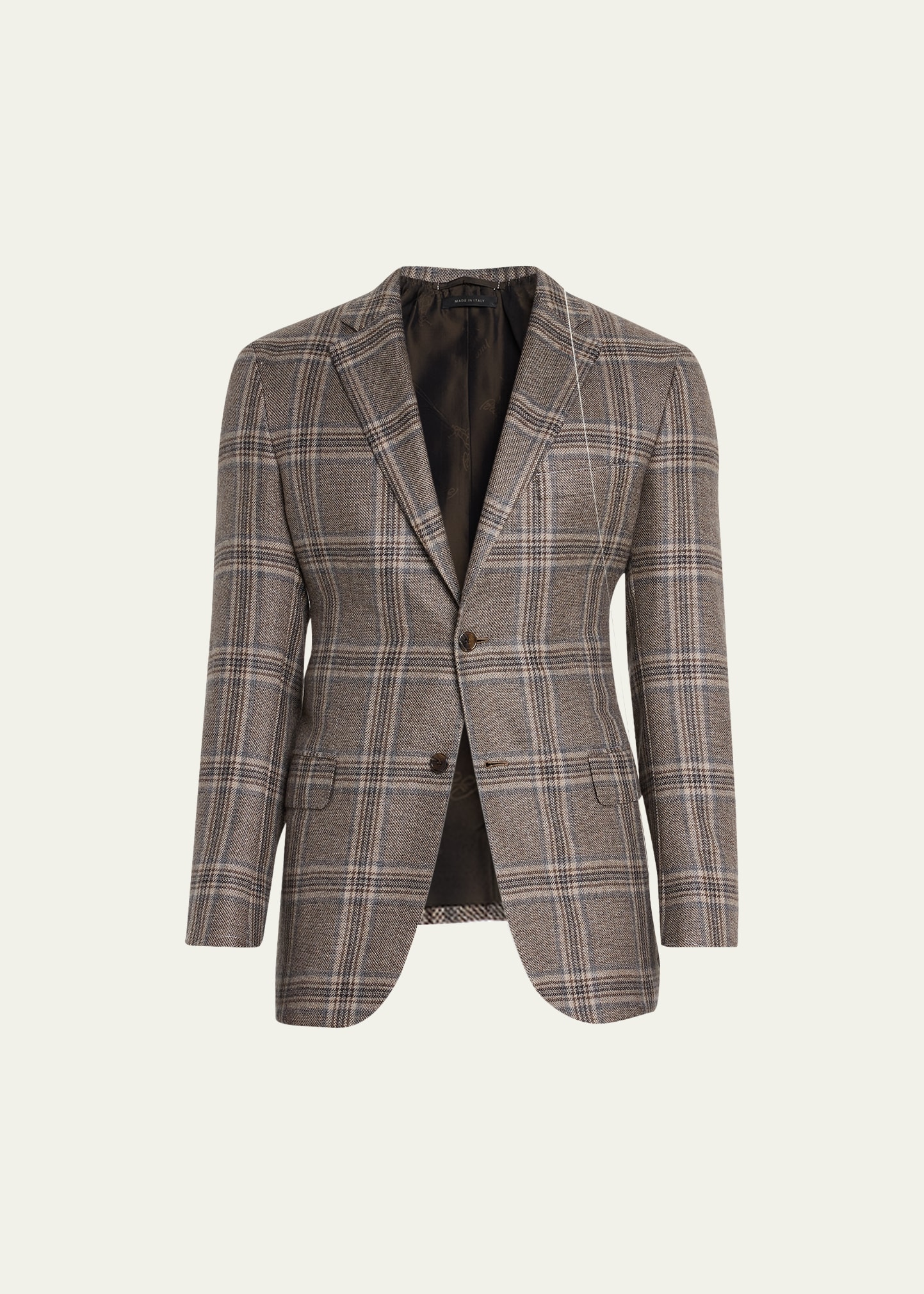 Men's Cashmere Plaid Sport Coat