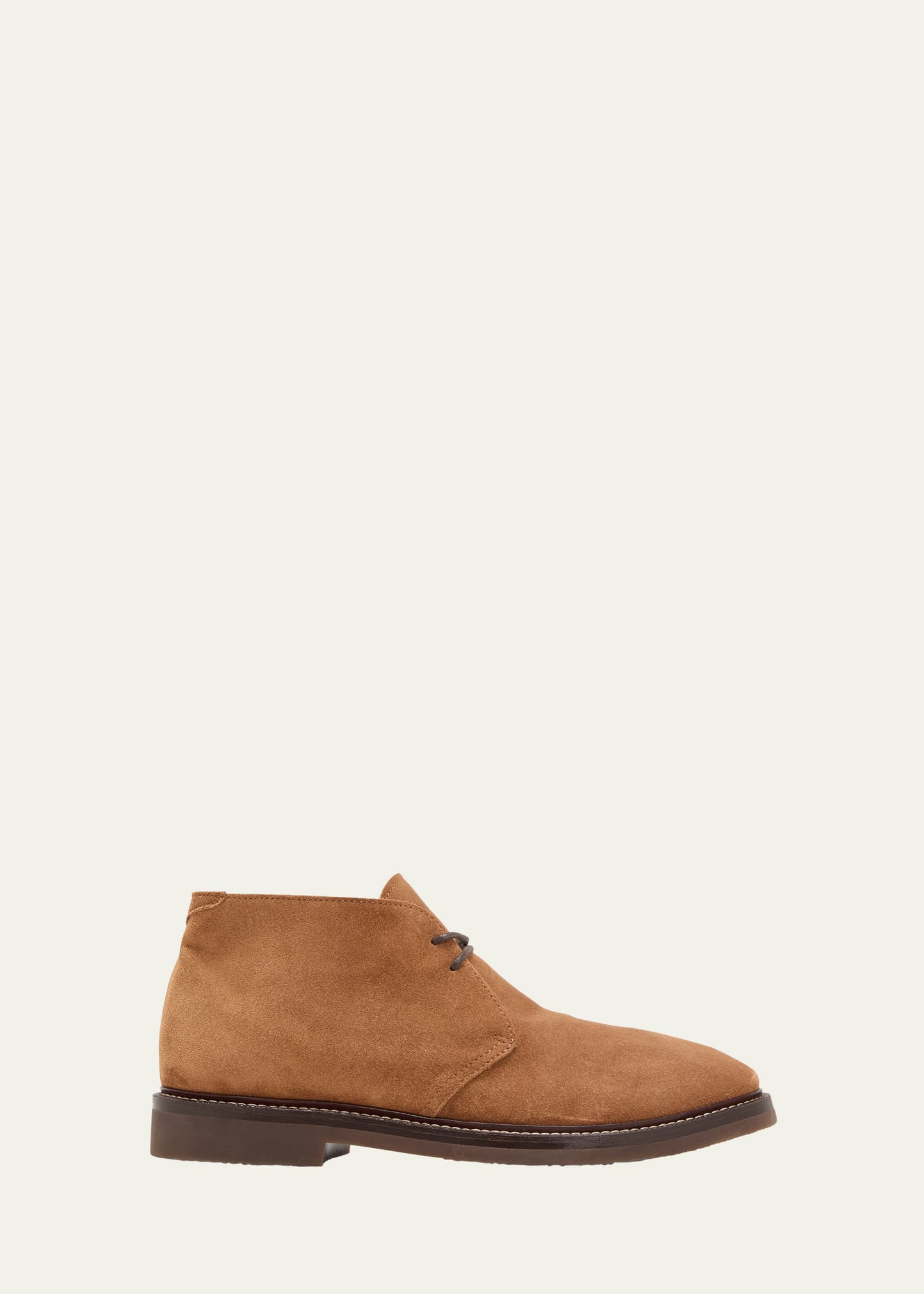 Brunello Cucinelli Men's Suede Flex Sole Chukka Boots In Light Brown