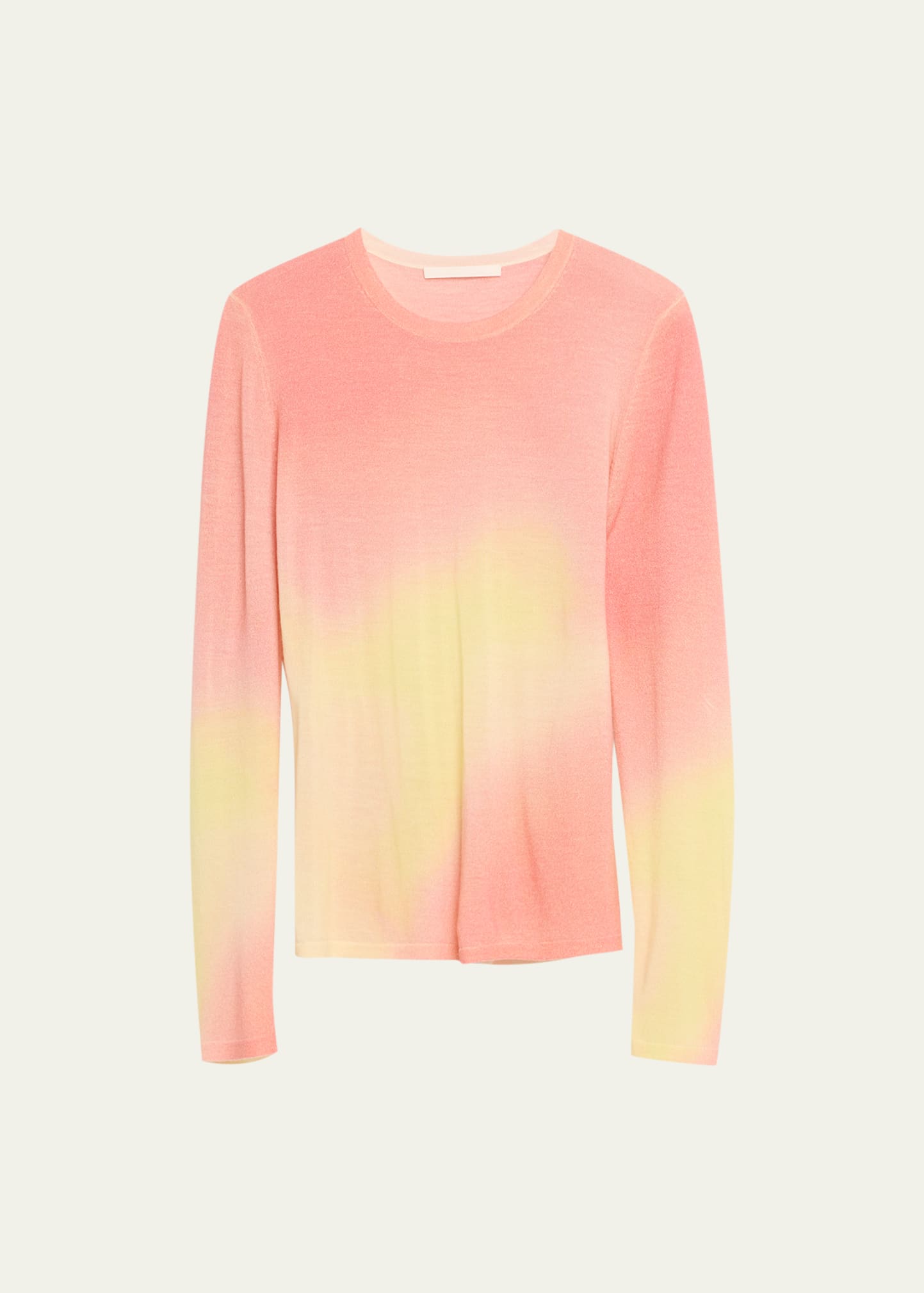 Gradient Placement Print Wool Sweater