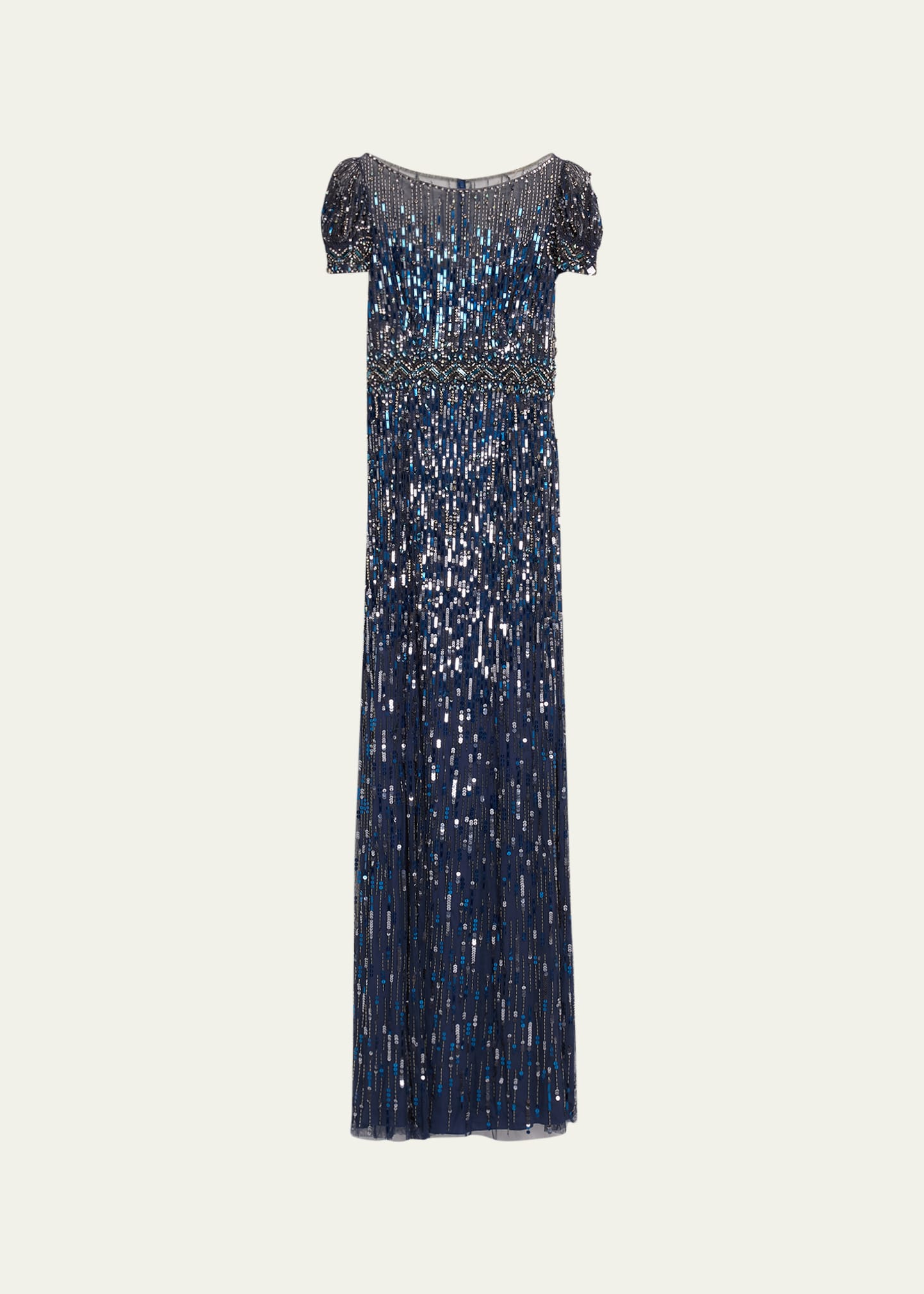 Sungem Bead-Embellishment Tulle Gown